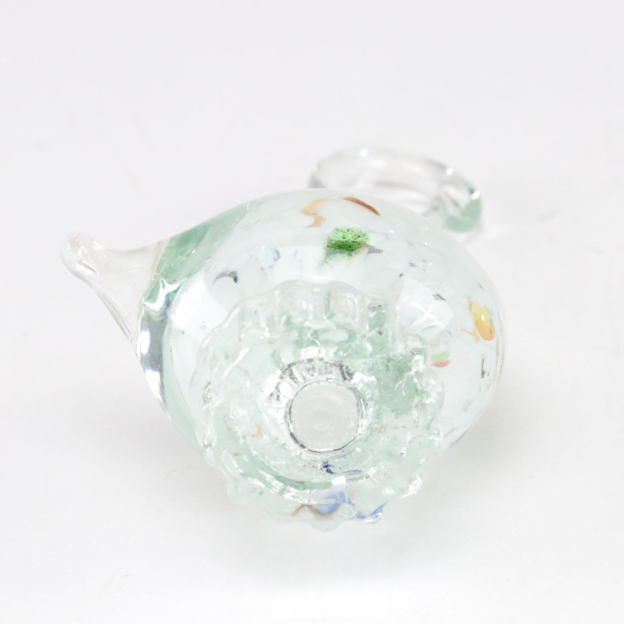 Emerald L.E. Smith Glass Hummel "Goose Girl" With Other Glass Figurines