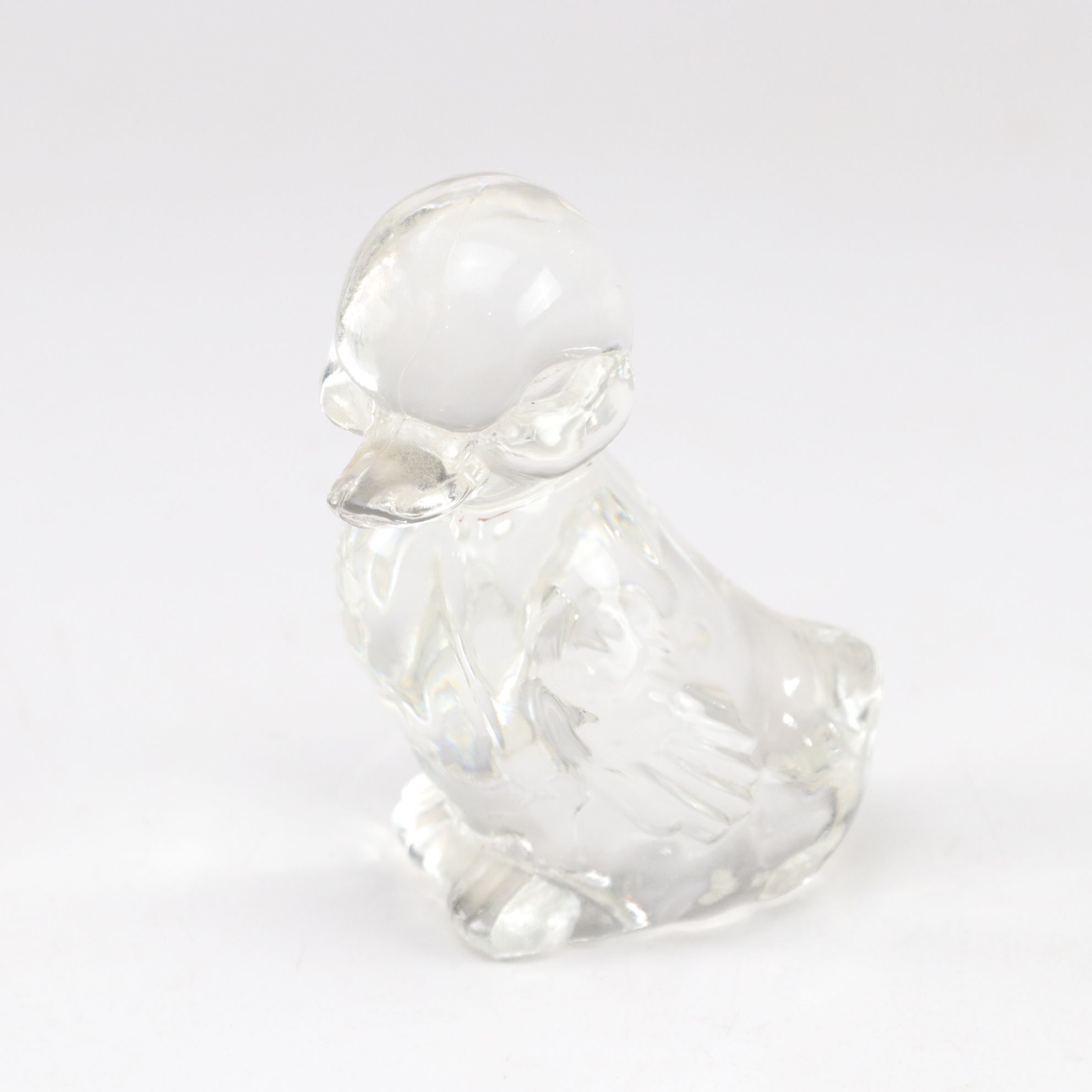 Emerald L.E. Smith Glass Hummel "Goose Girl" With Other Glass Figurines