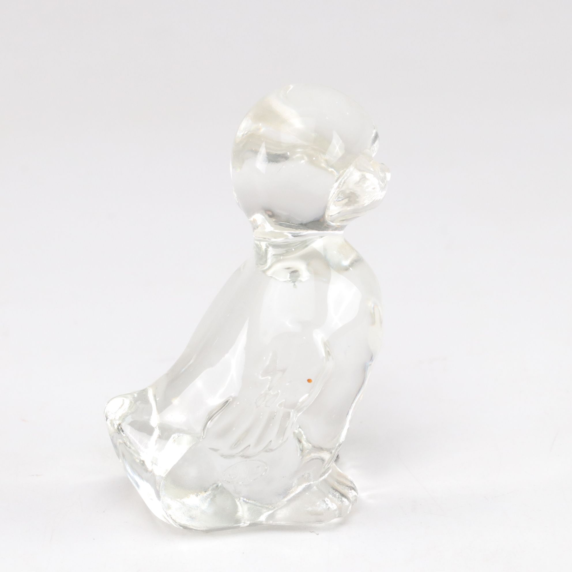 Emerald L.E. Smith Glass Hummel "Goose Girl" With Other Glass Figurines