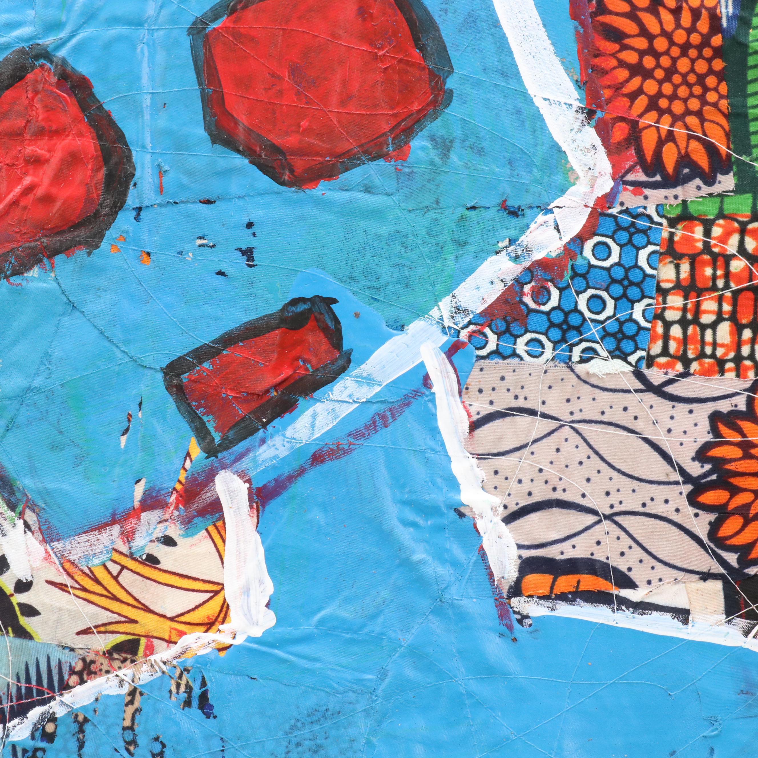 Abiola Idowu Stylized Figural Collage "We Are Loved," 2024