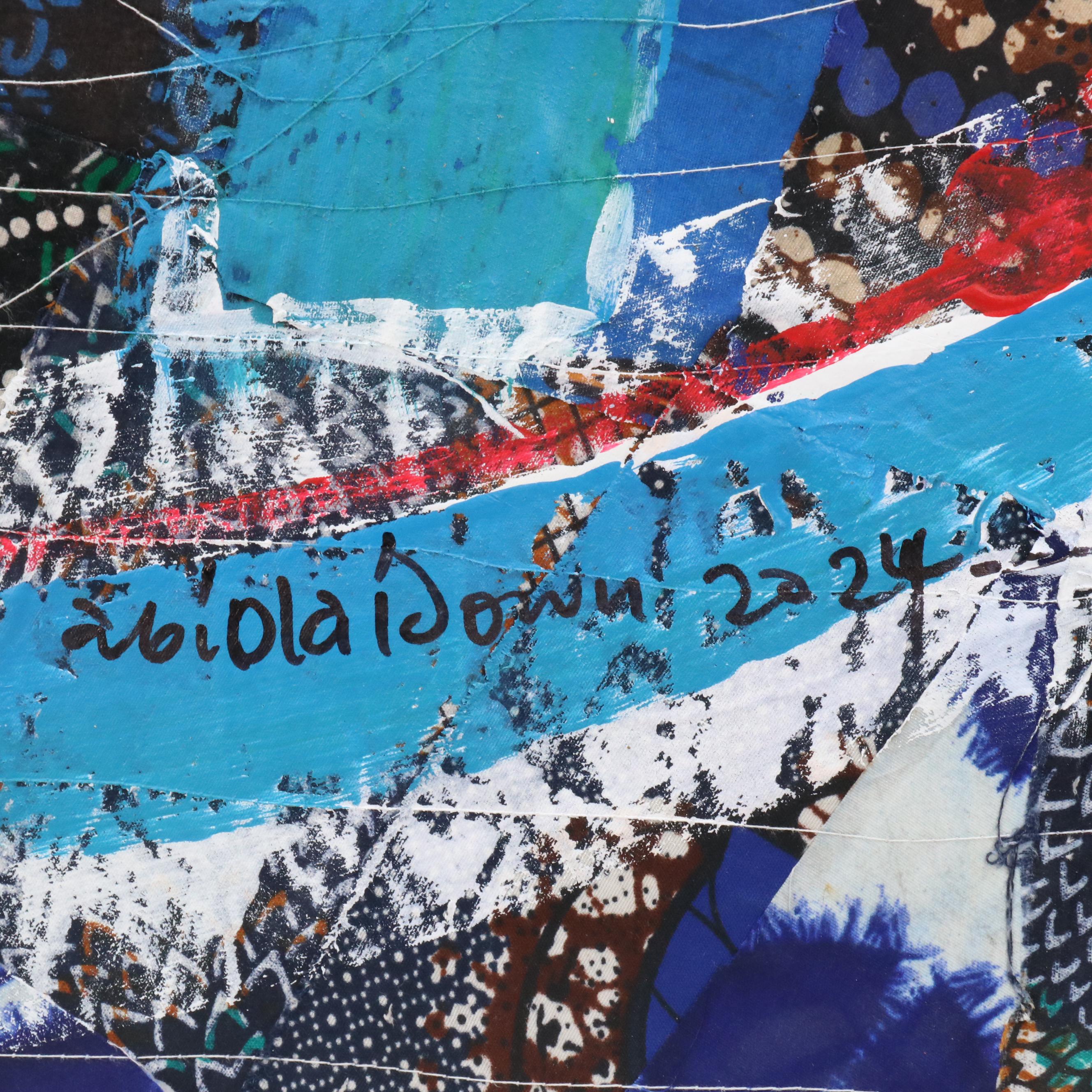 Abiola Idowu Stylized Figural Collage "We Are Loved," 2024