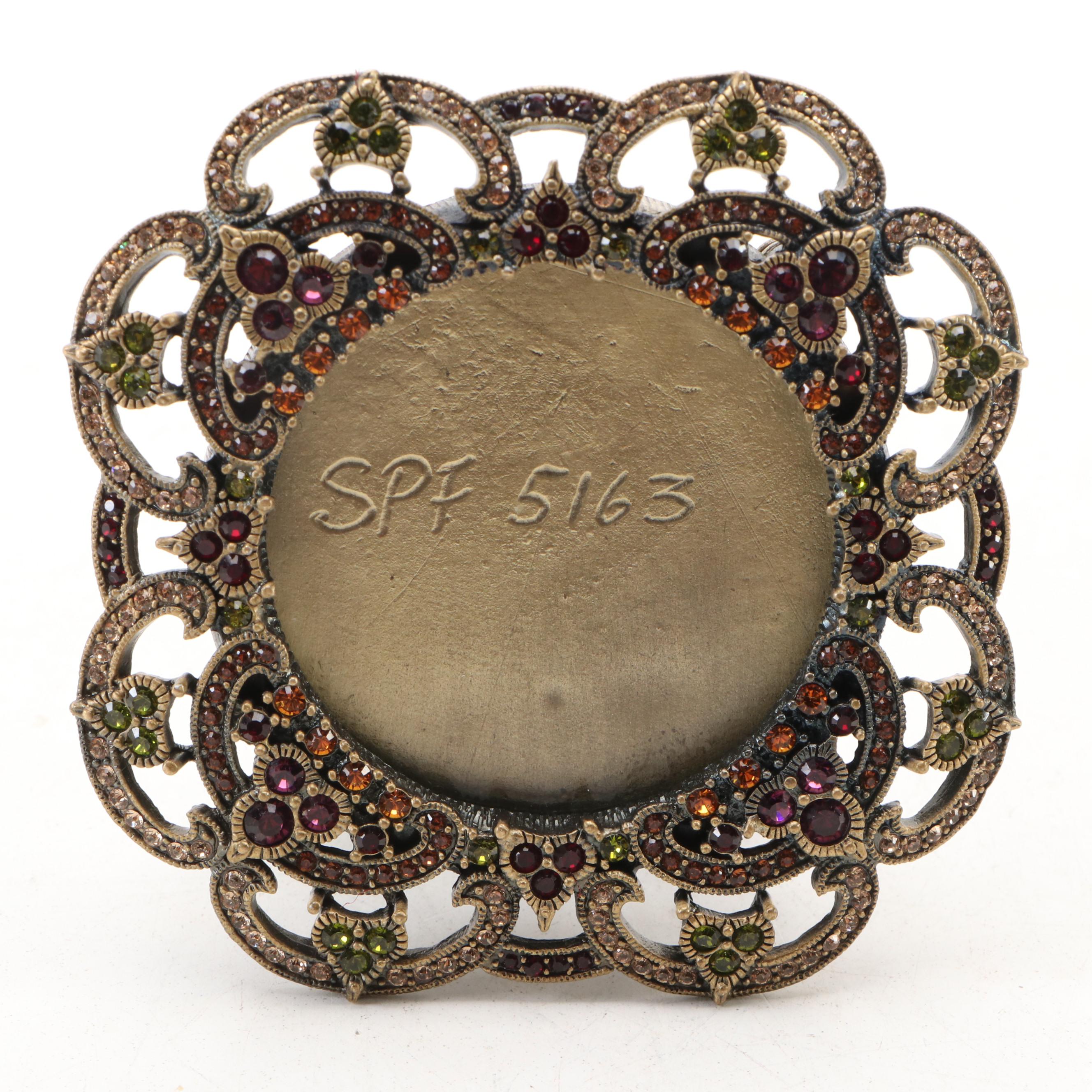 Jay Strongwater Embellished Brass Picture Frame, Box and Magnifying Glass