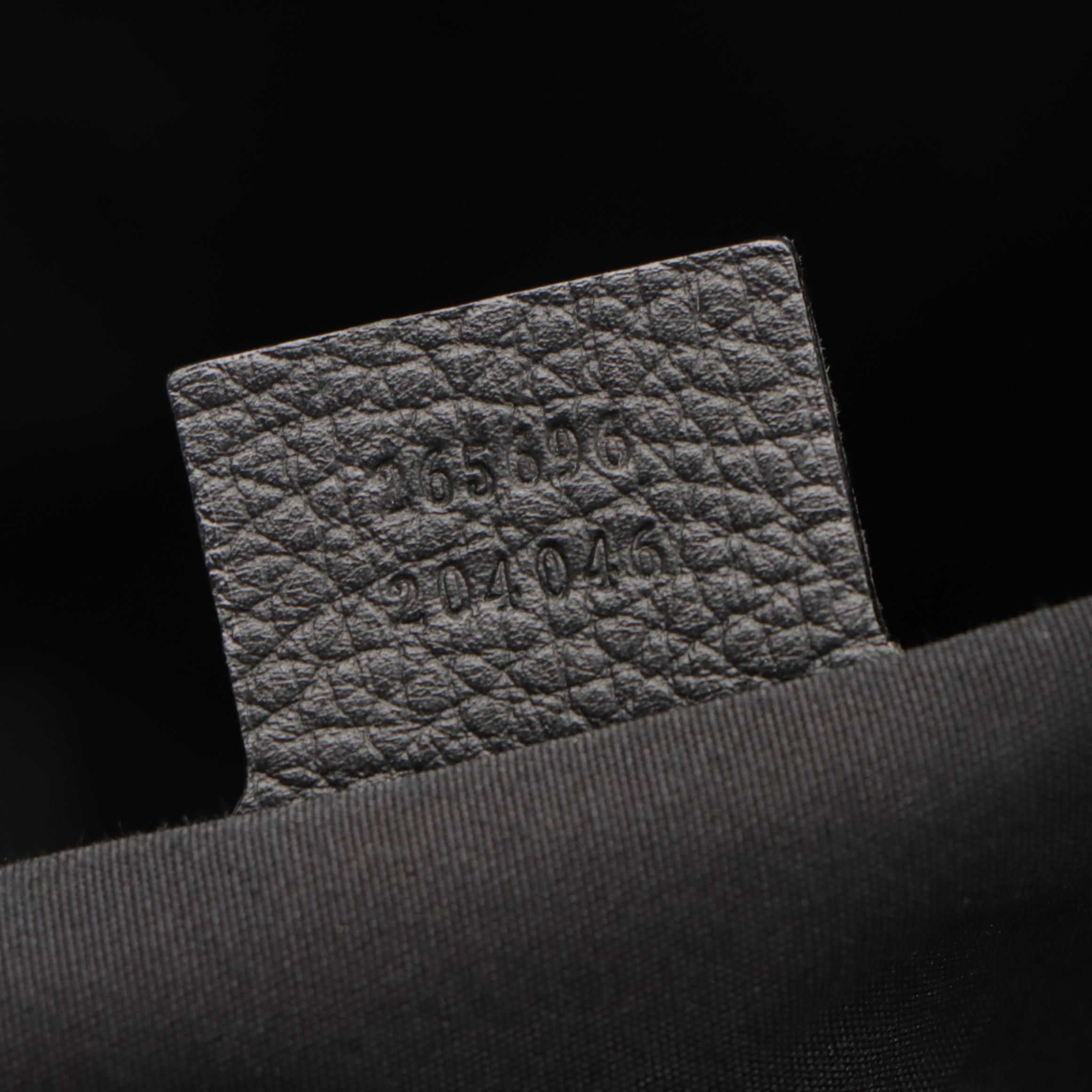 Gucci Black GG Jacquard Canvas and Leather Tote