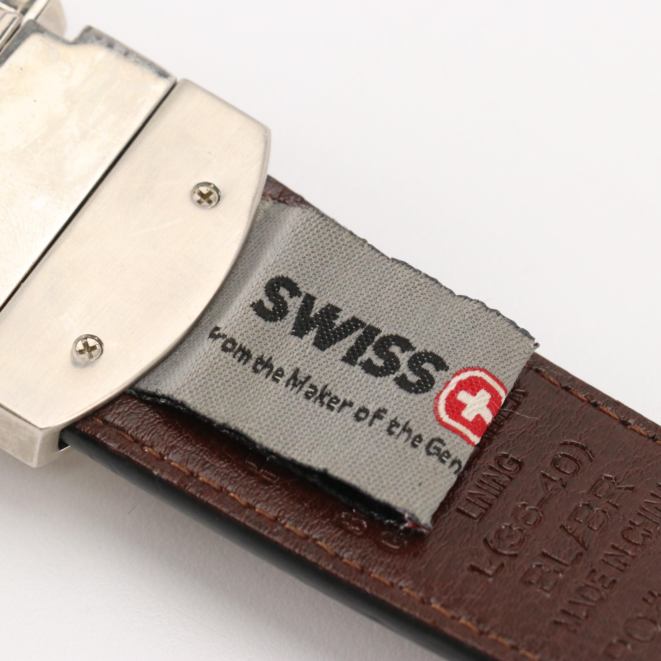 Tooled Leather and Leather/Bonded Leather Belts with Other Trophy Belt Buckle