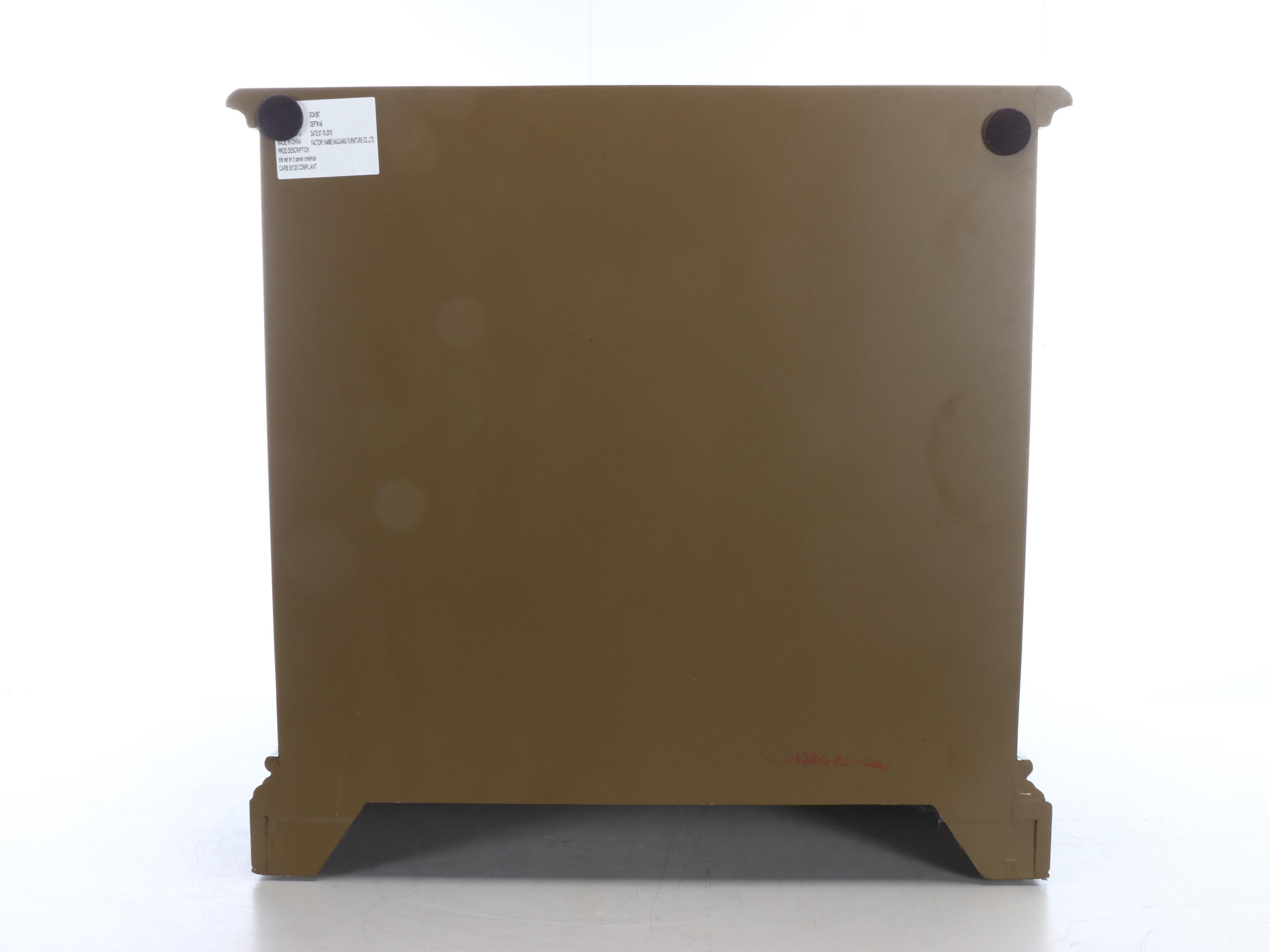 Traditional Style Three Panel Credenza