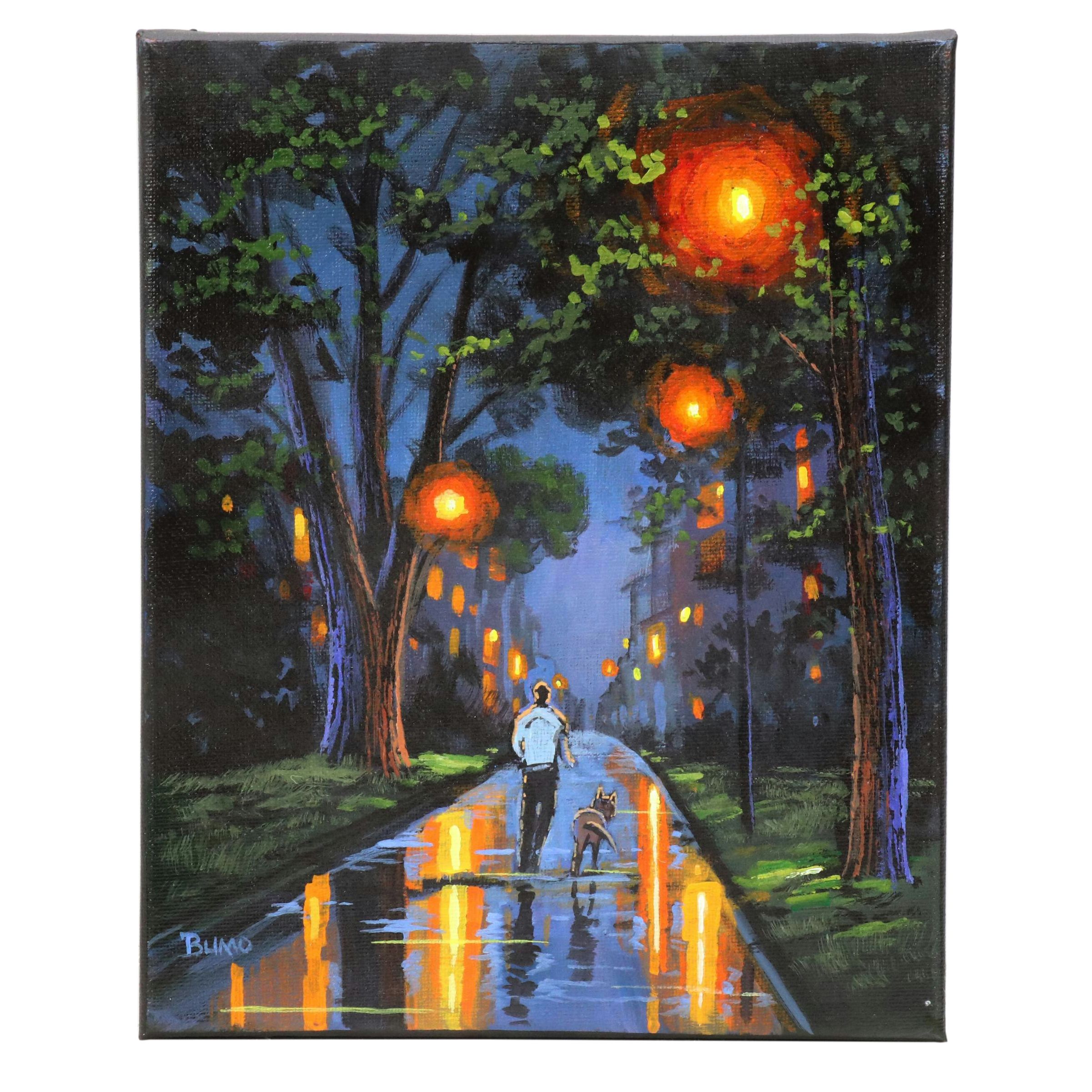 Doug "Bumo" Johnpeer Sunset Landscape Oil Painting, 2025