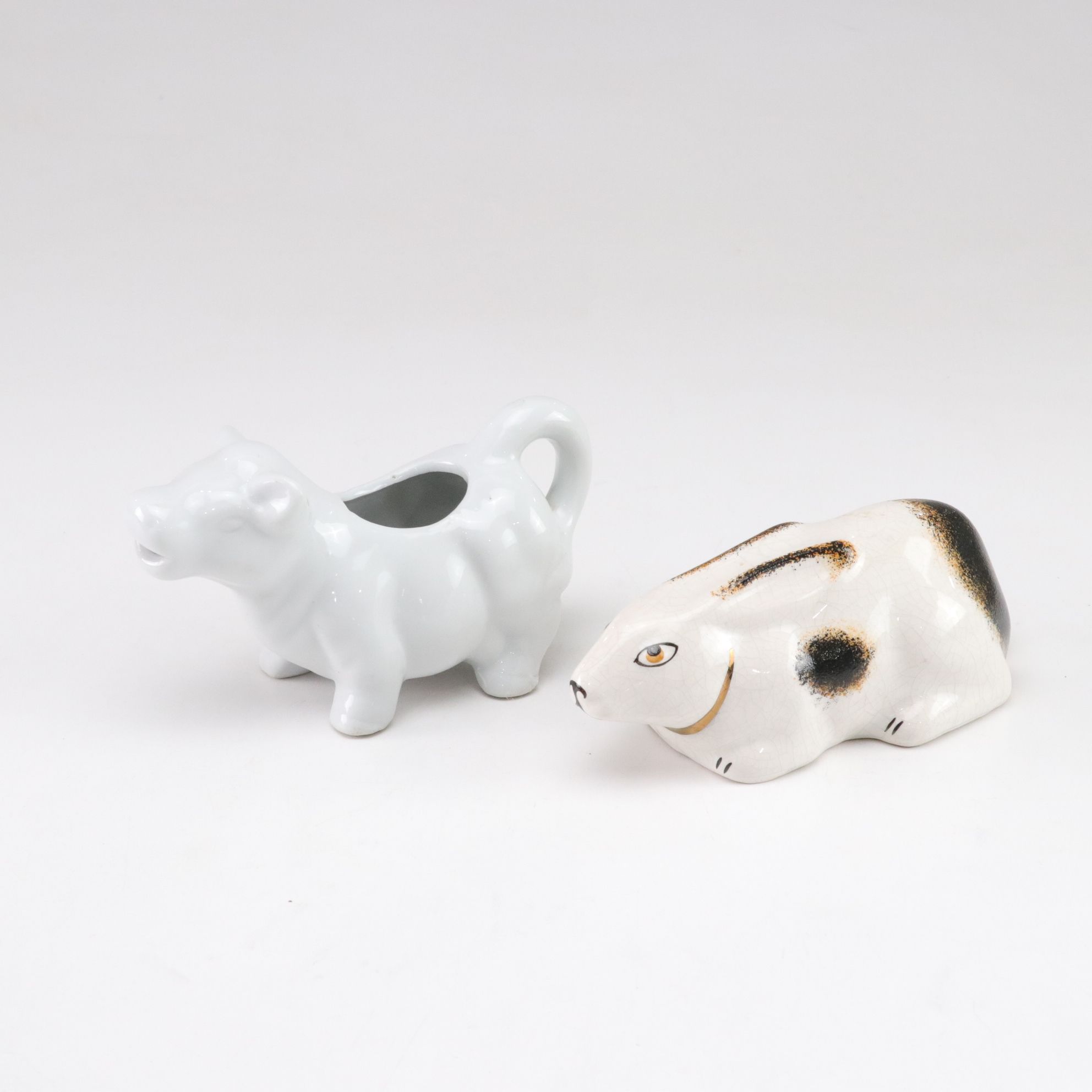 Collapsible Ohio Basket with Ceramic Cow Creamer & More