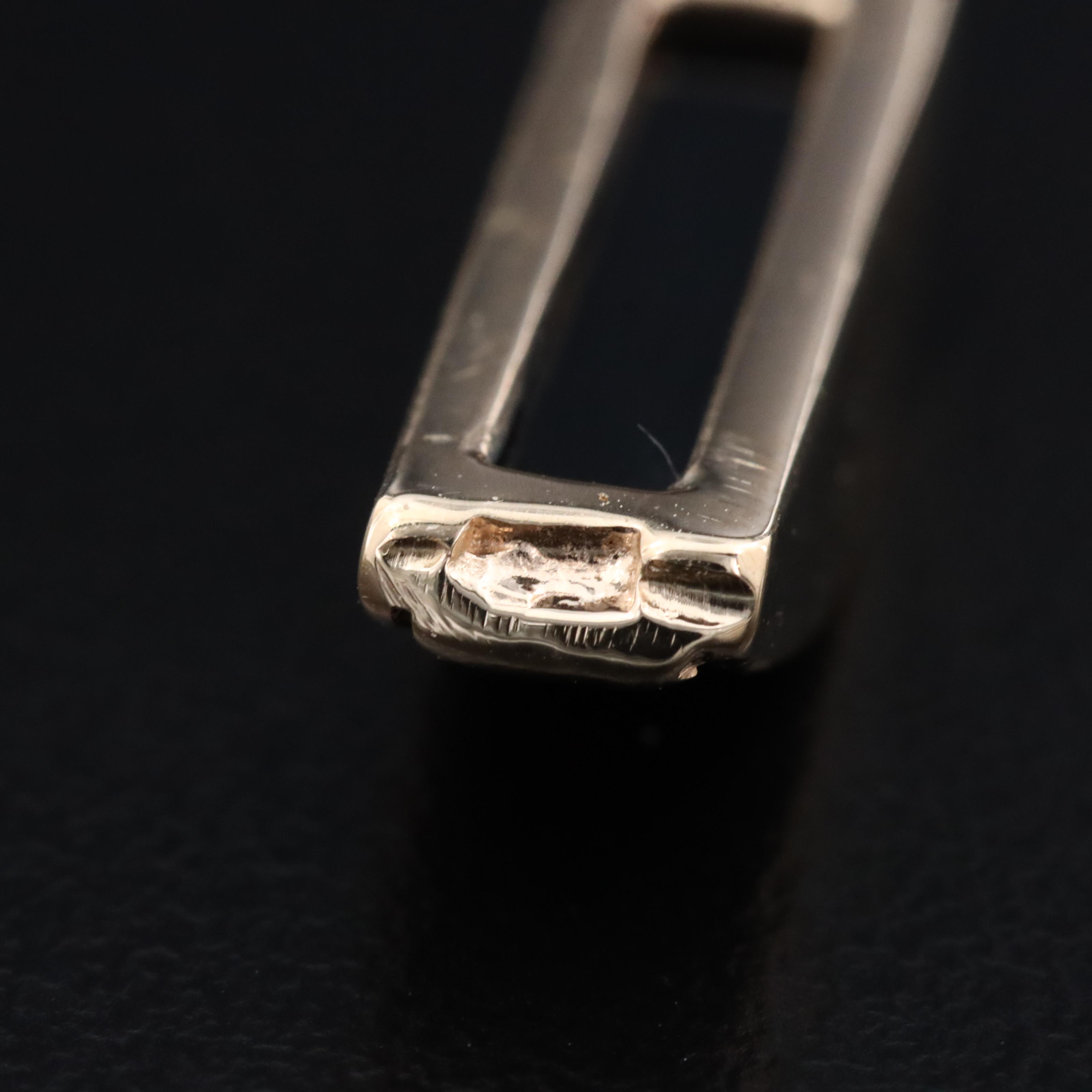 14K Black Onyx Stick Pendant