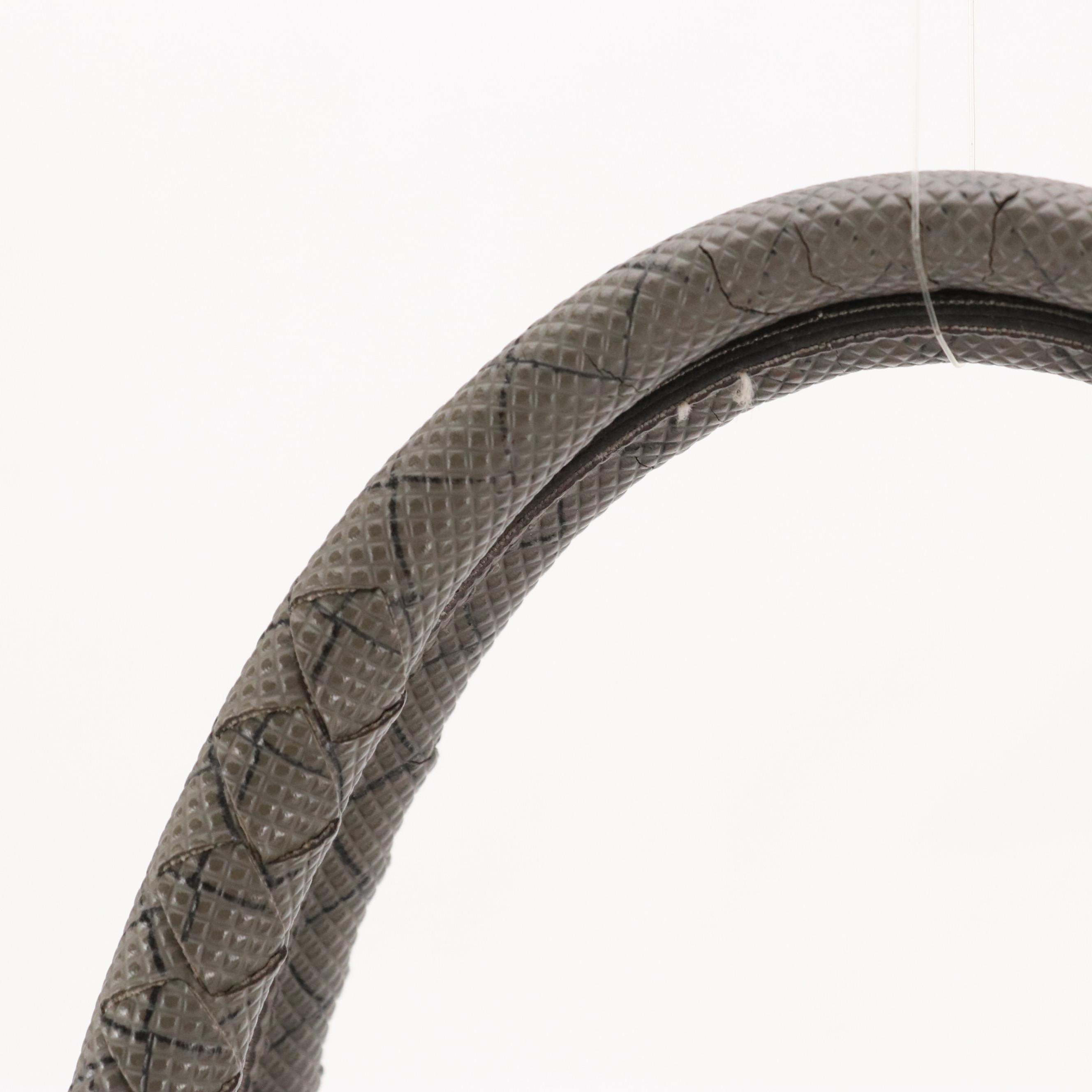 Bottega Veneta Marco Polo Intreccio Jet Tote in Gray Rubberized PVC