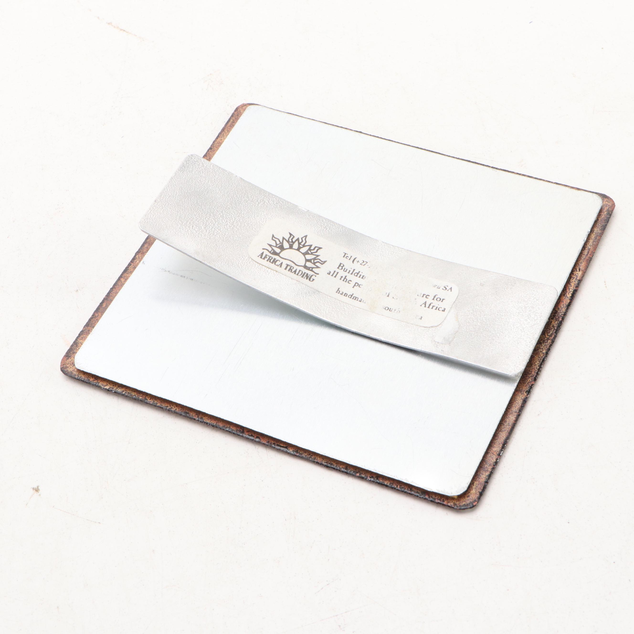 Giltmetal Baroque Oval and Africa Trading Square Easel Frames