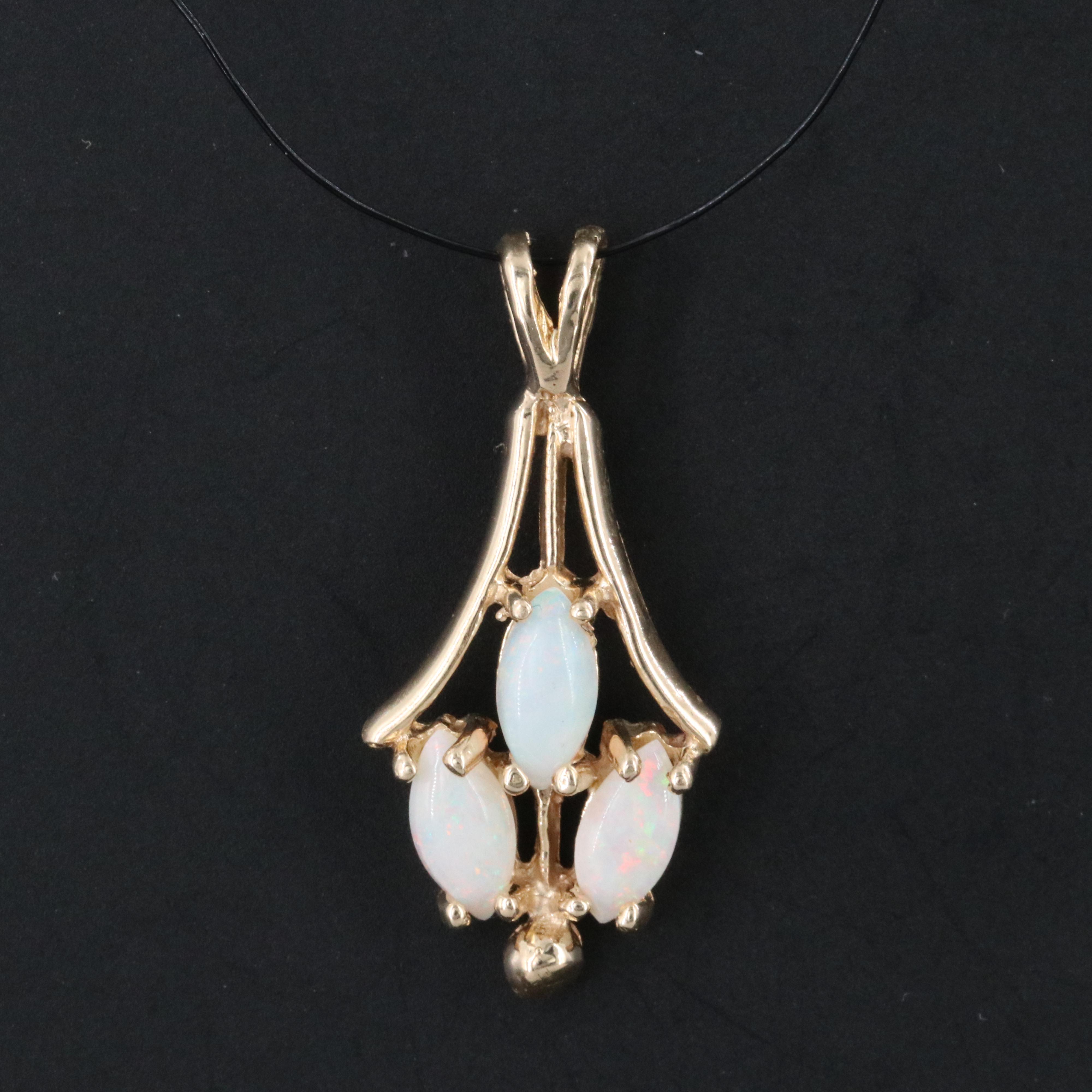 14K Opal Pendant