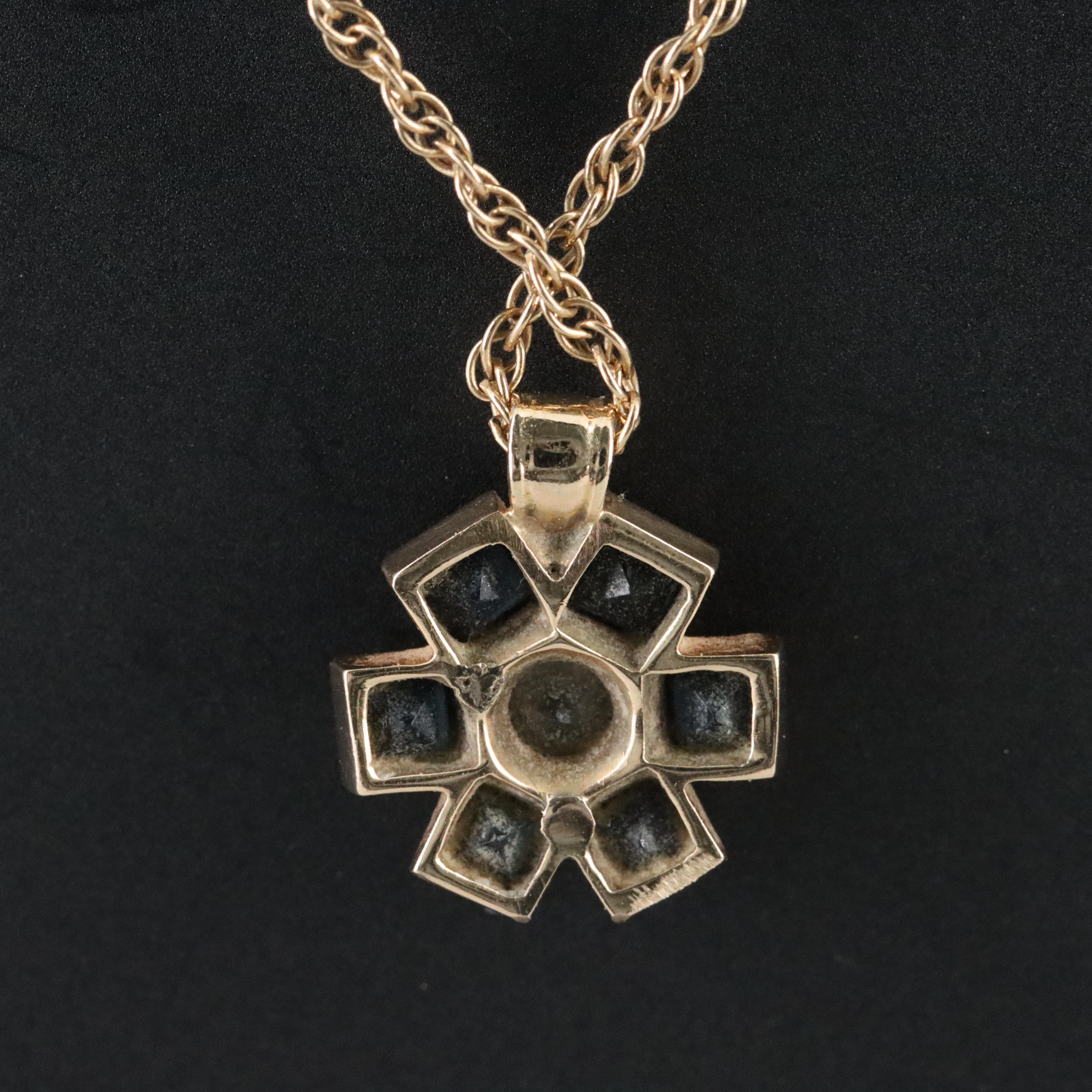 10K Sapphire and Diamond Necklace