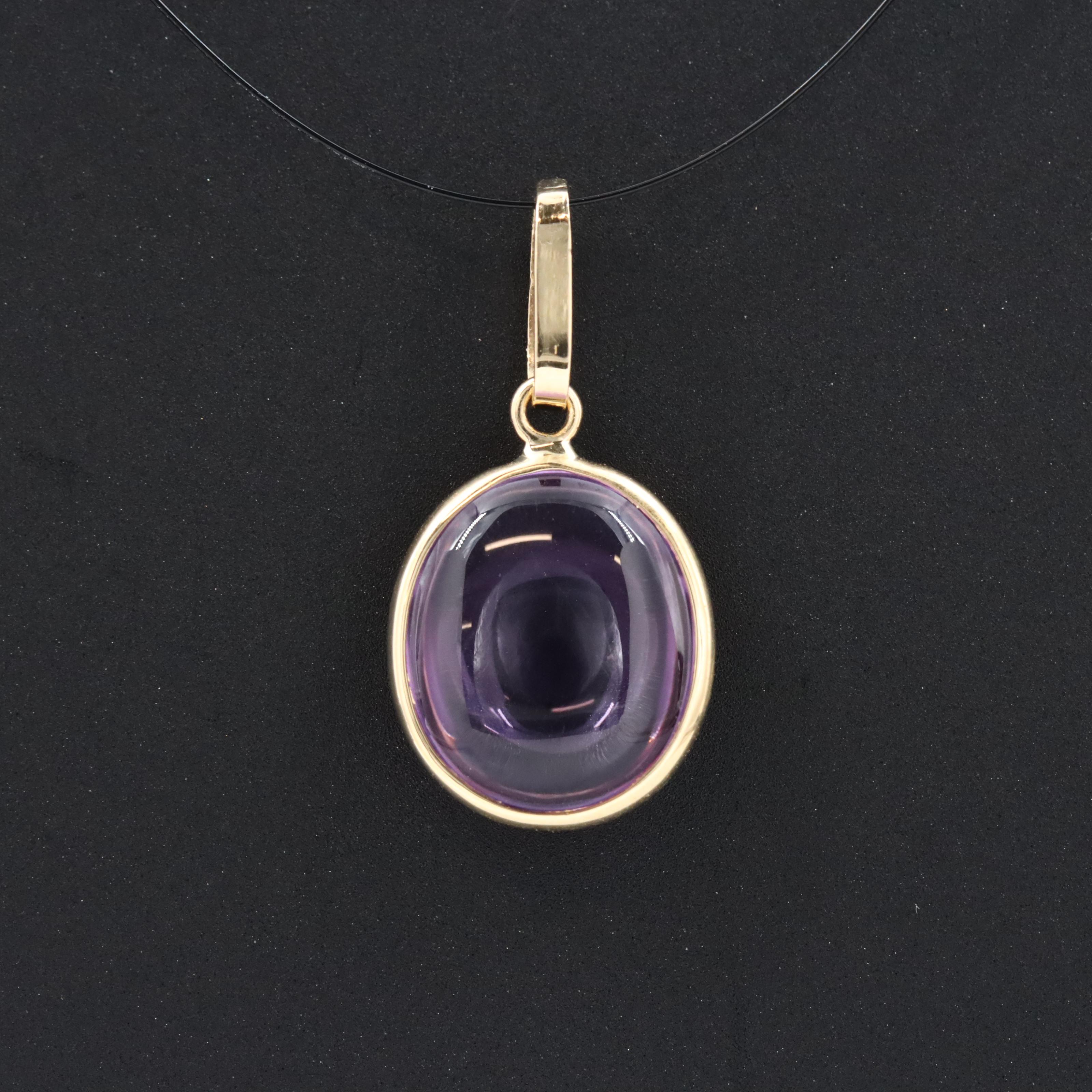 14K Amethyst Pendant