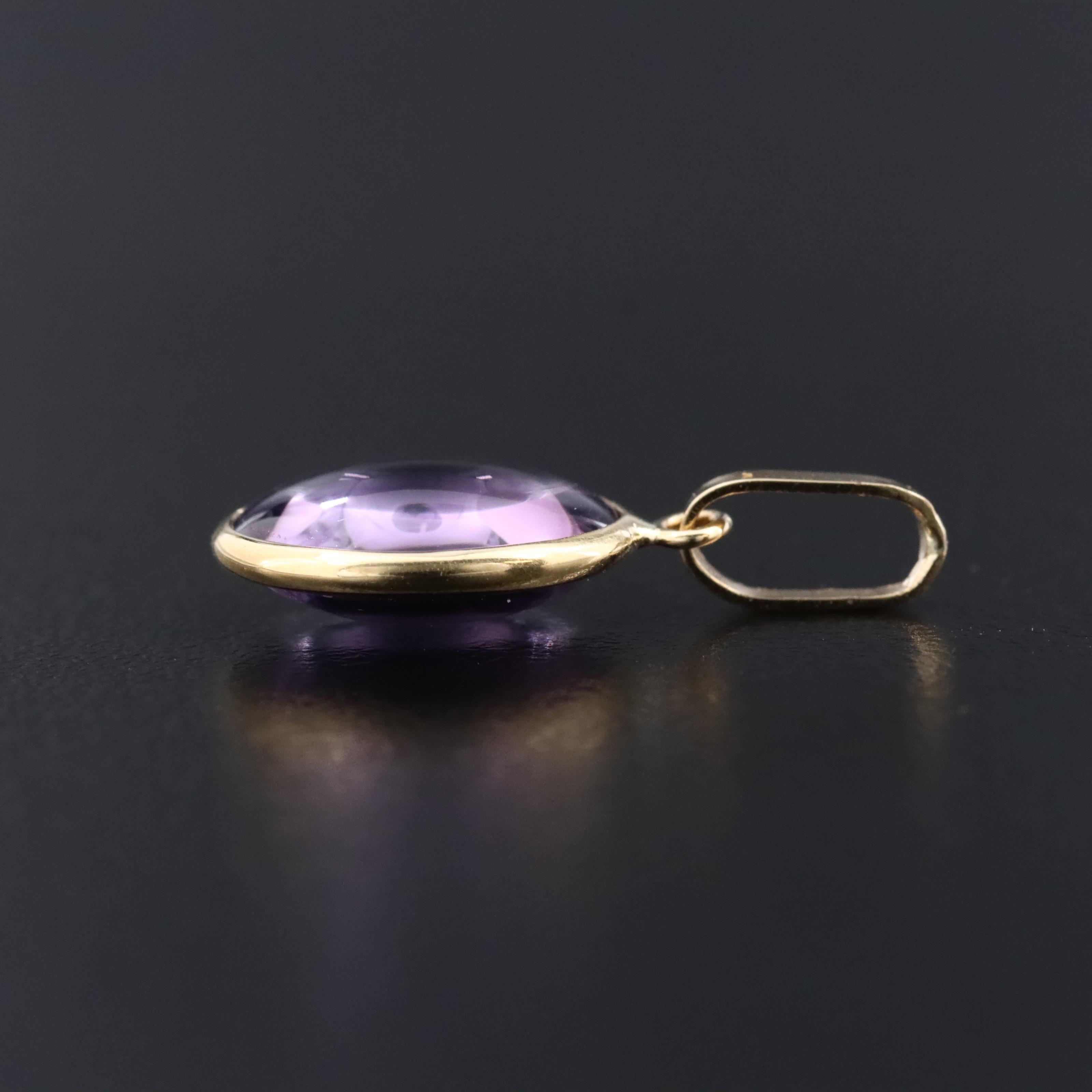 14K Amethyst Pendant