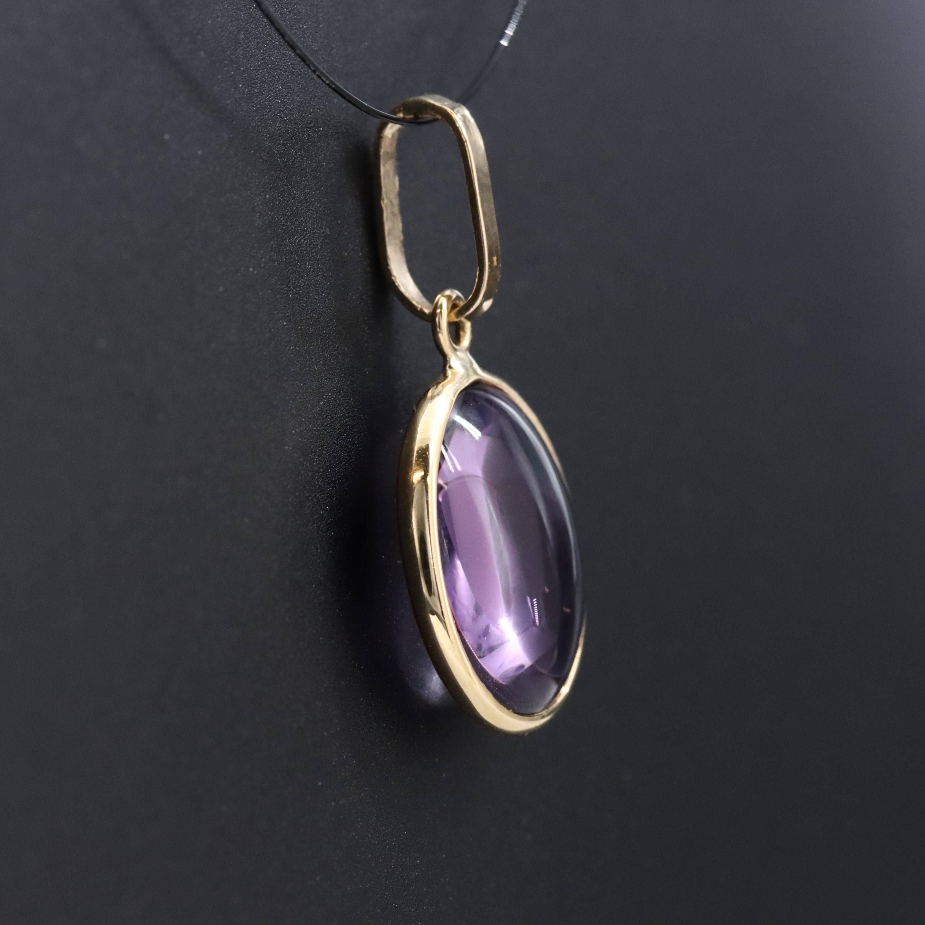 14K Amethyst Pendant