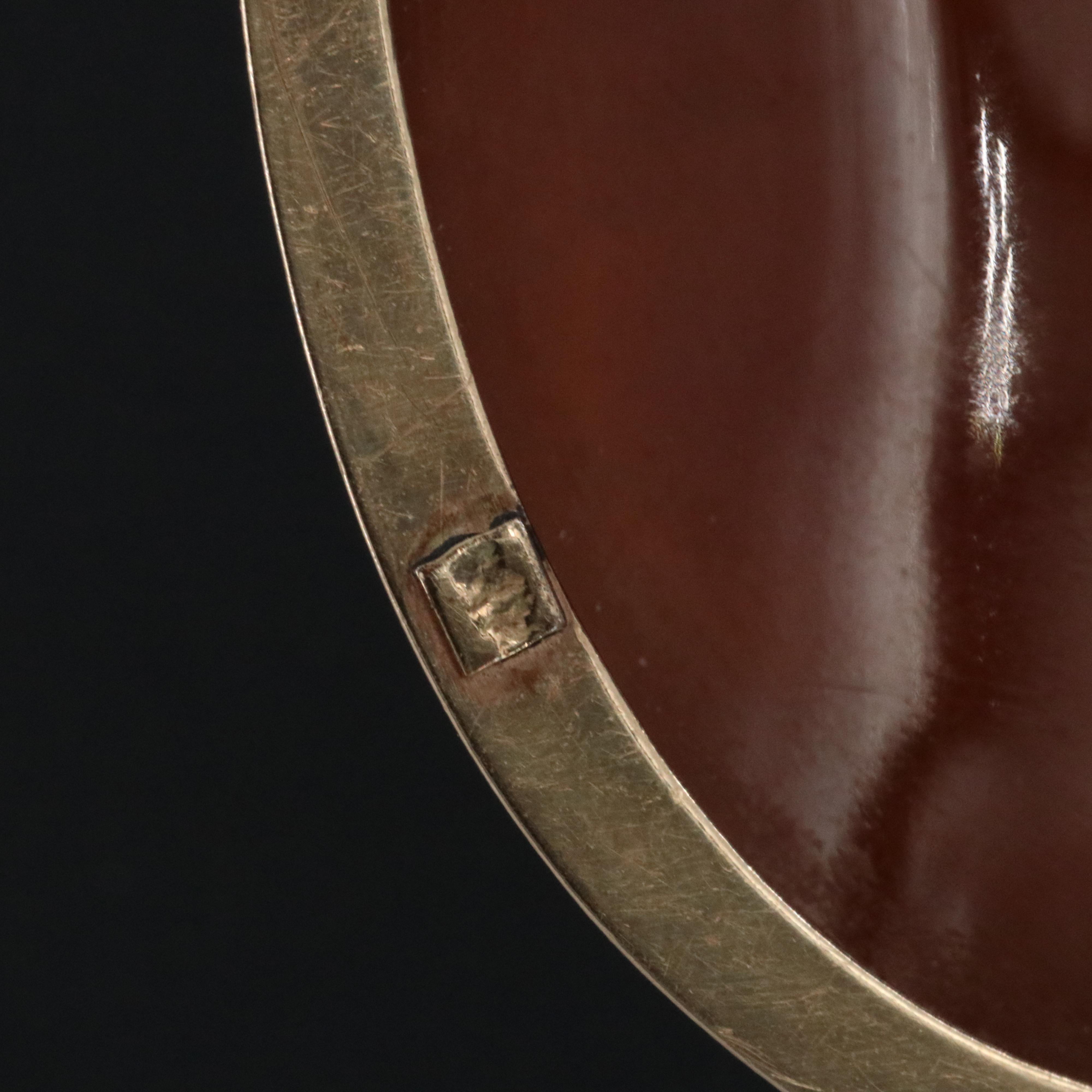 Vintage 10K Shell Rose Cameo Converter Brooch