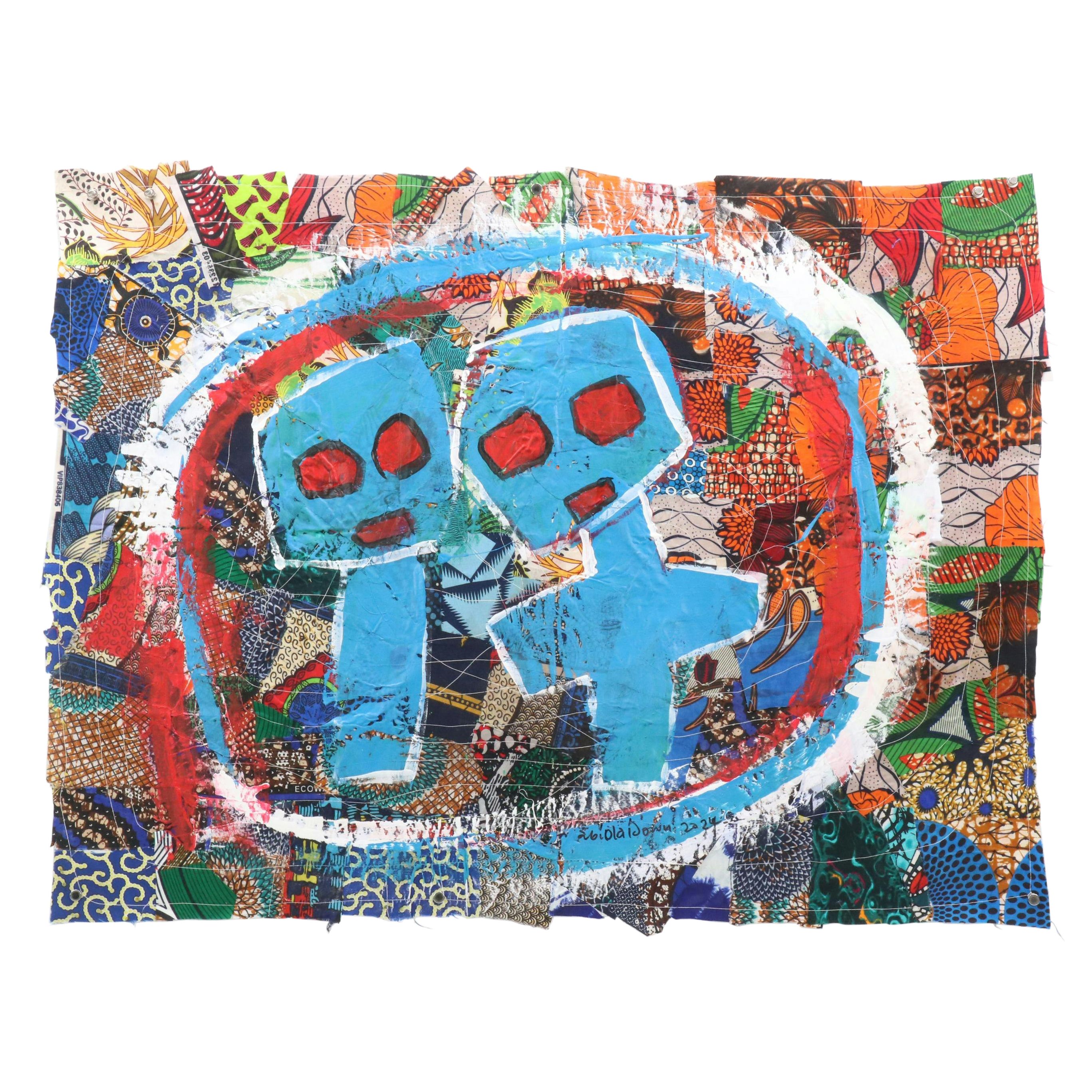 Abiola Idowu Stylized Figural Collage "We Are Loved," 2024