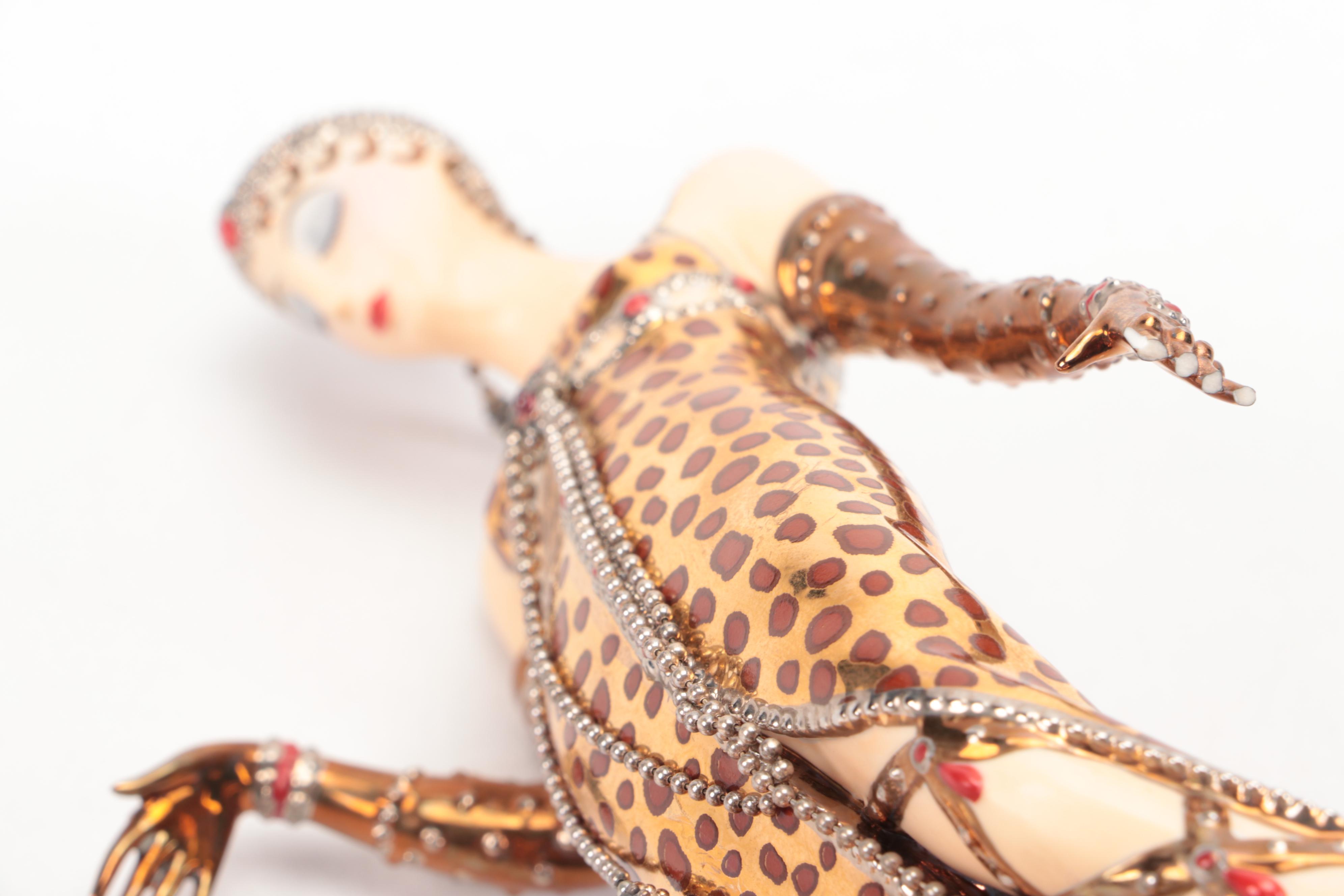 Franklin Mint for House of Erté Limited Edition "Ocelot" Porcelain Figurine