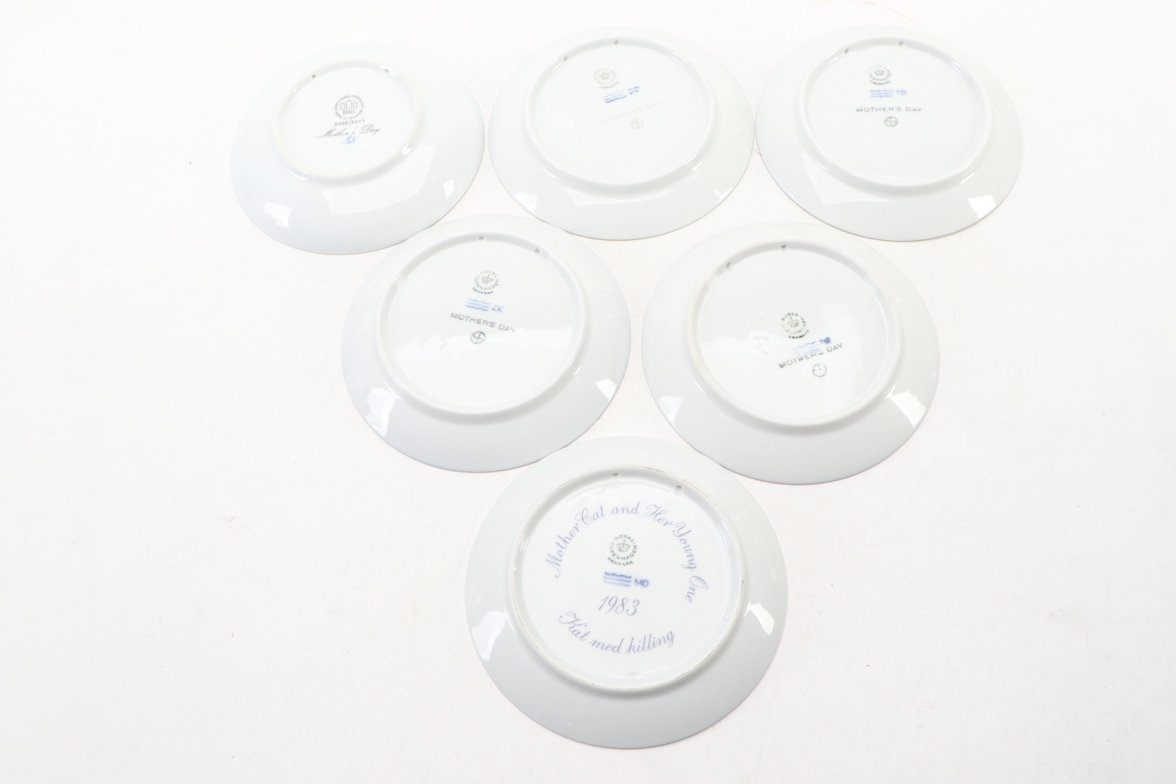 Bing & Grøndahl and Royal Copenhagen Annual Mother's Day Collector Plates