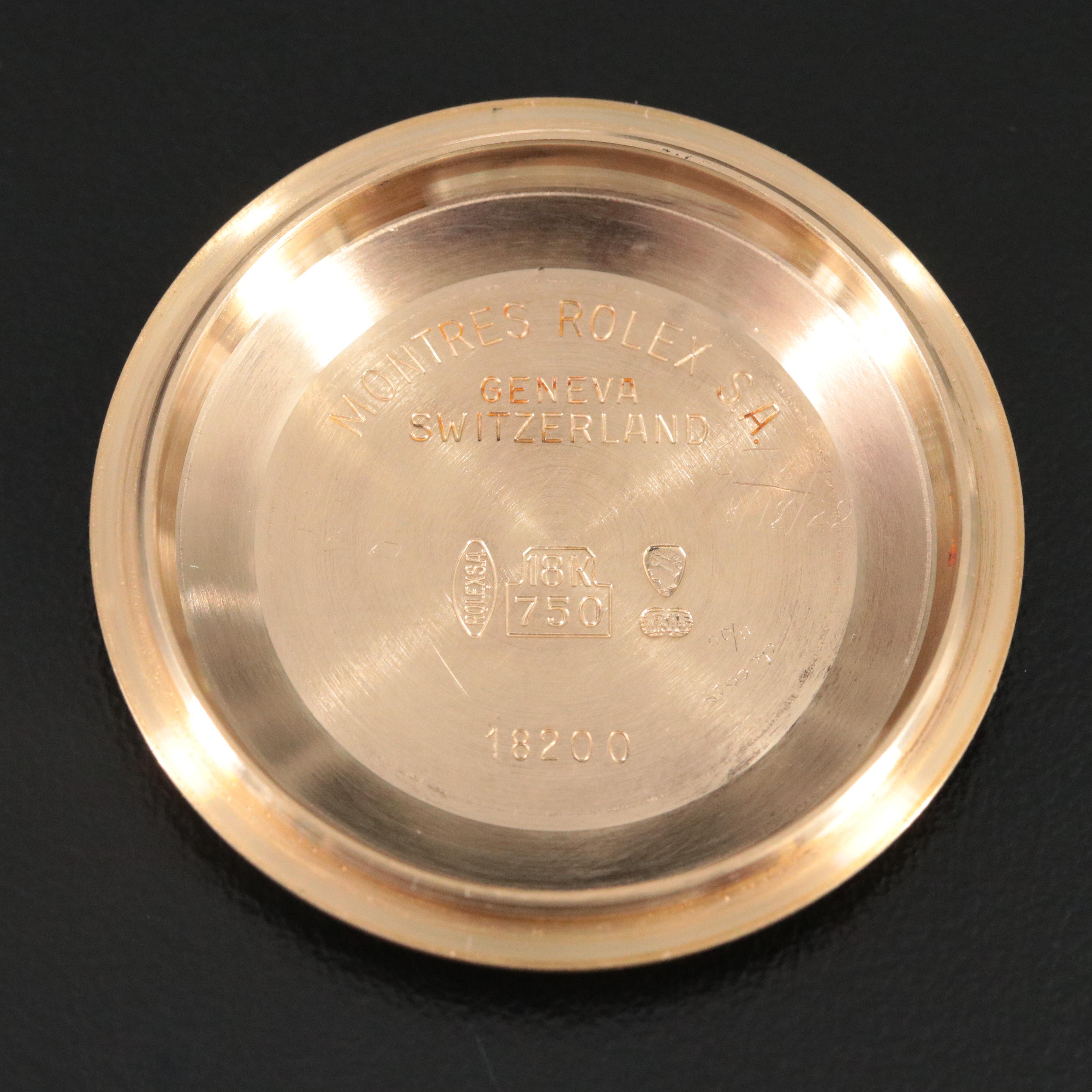 Rolex Day-Date 18248 18K Gold Custom Diamond Watch c.1991