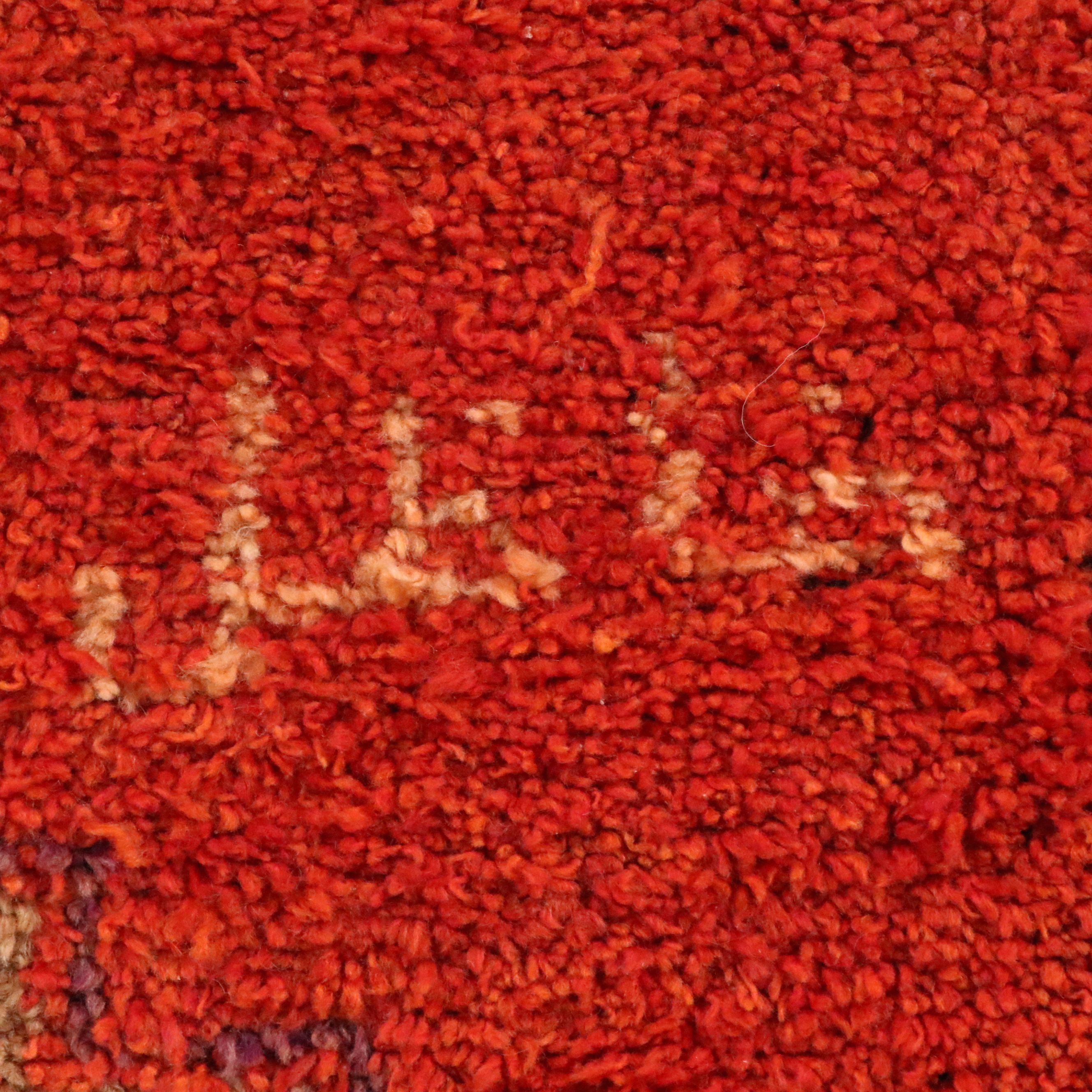 3'7 x 12'9 Hand-Knotted Moroccan Berber Long Rug