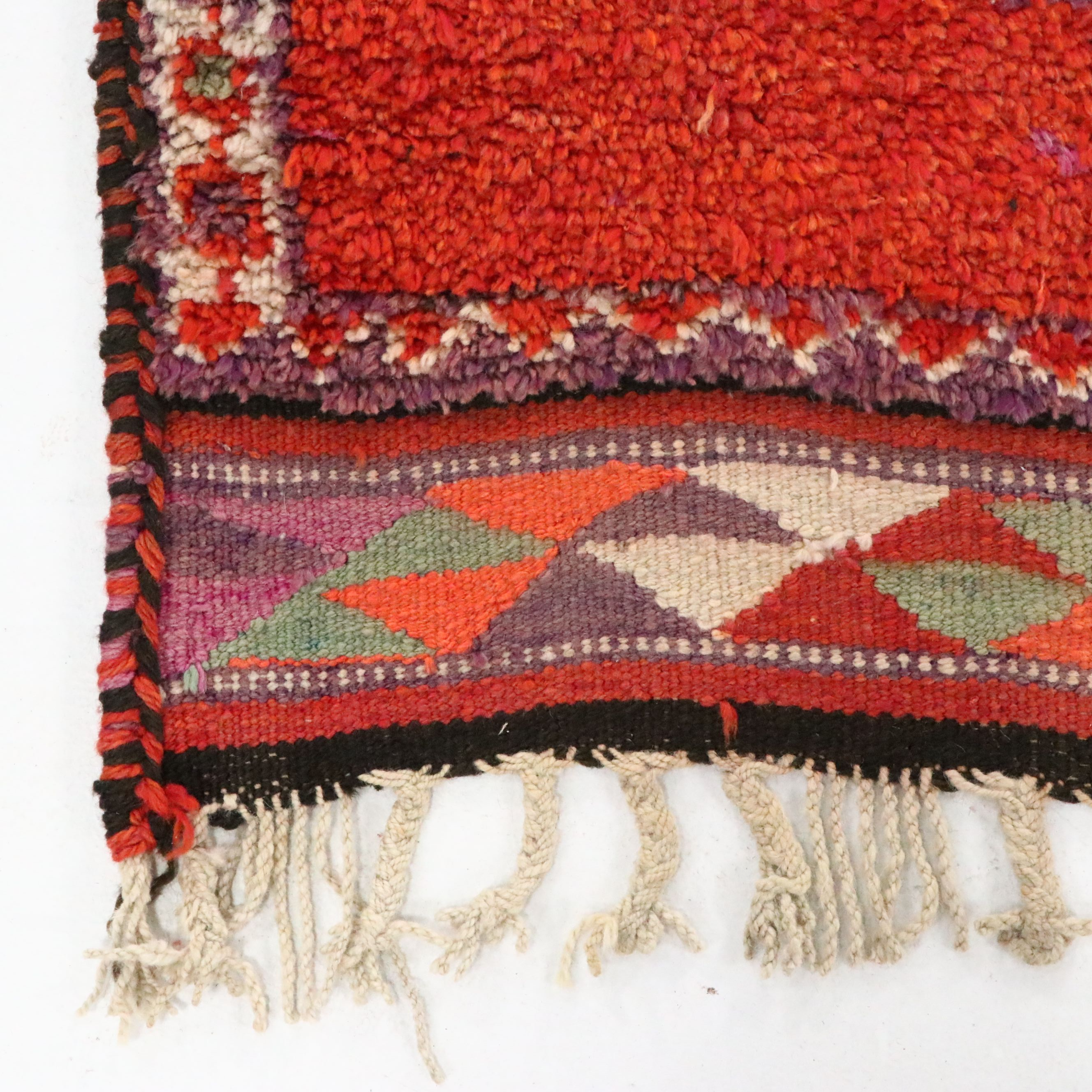 3'7 x 12'9 Hand-Knotted Moroccan Berber Long Rug