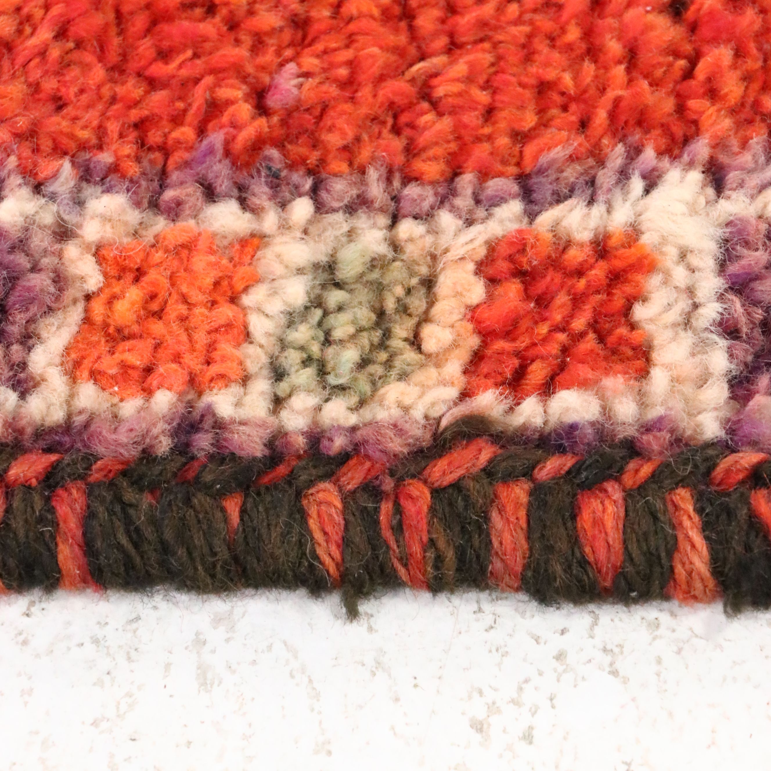 3'7 x 12'9 Hand-Knotted Moroccan Berber Long Rug