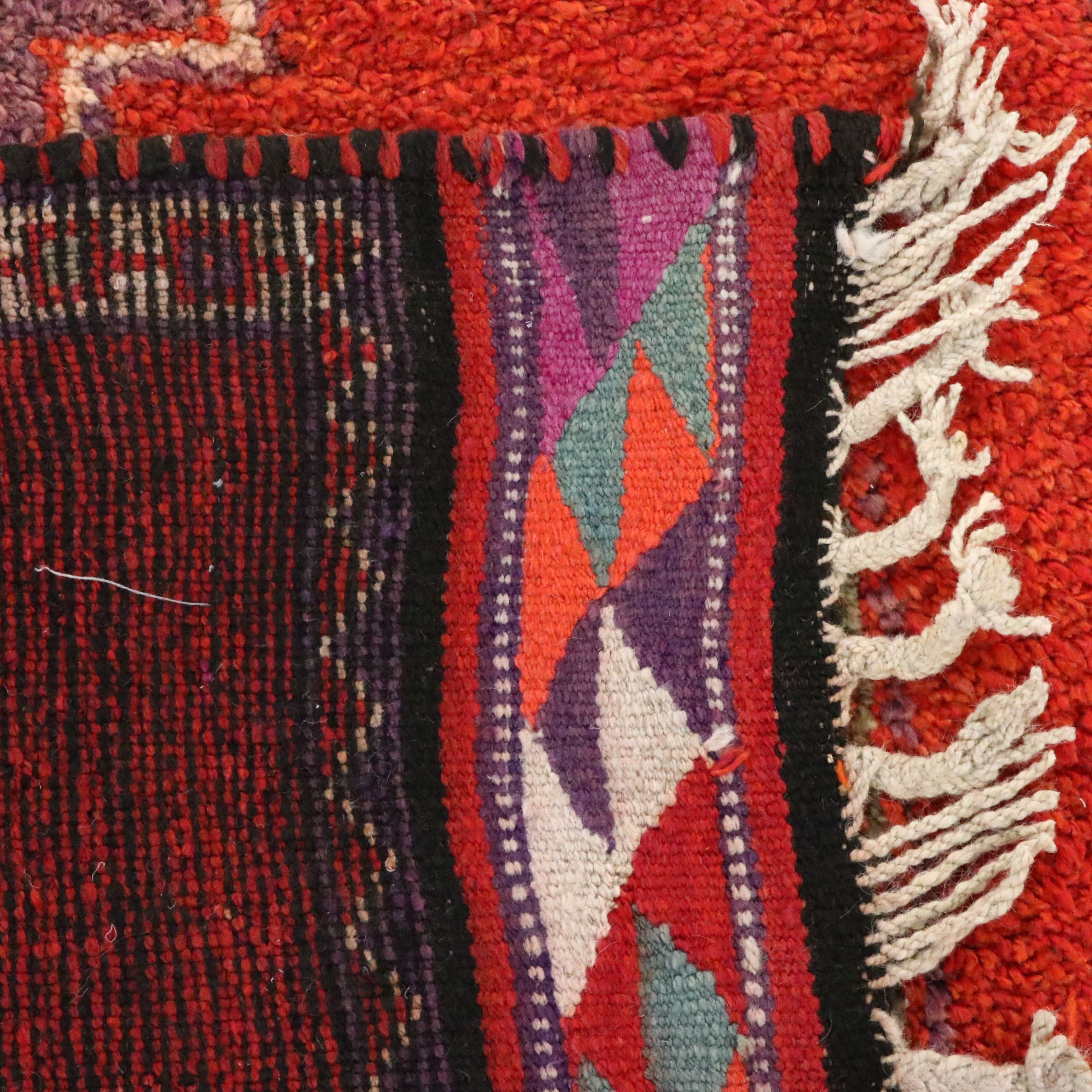 3'7 x 12'9 Hand-Knotted Moroccan Berber Long Rug