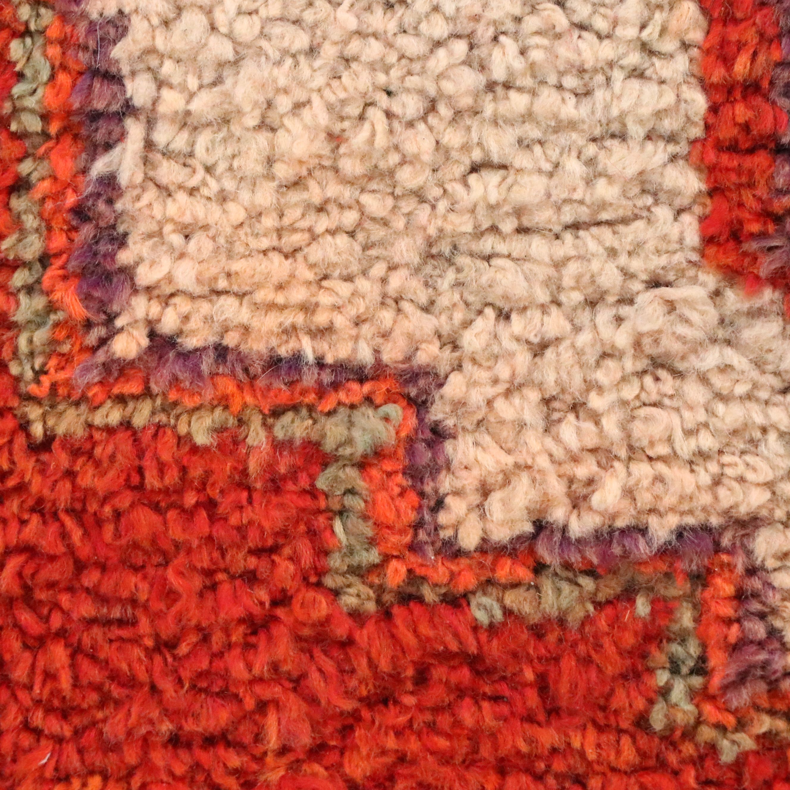 3'7 x 12'9 Hand-Knotted Moroccan Berber Long Rug