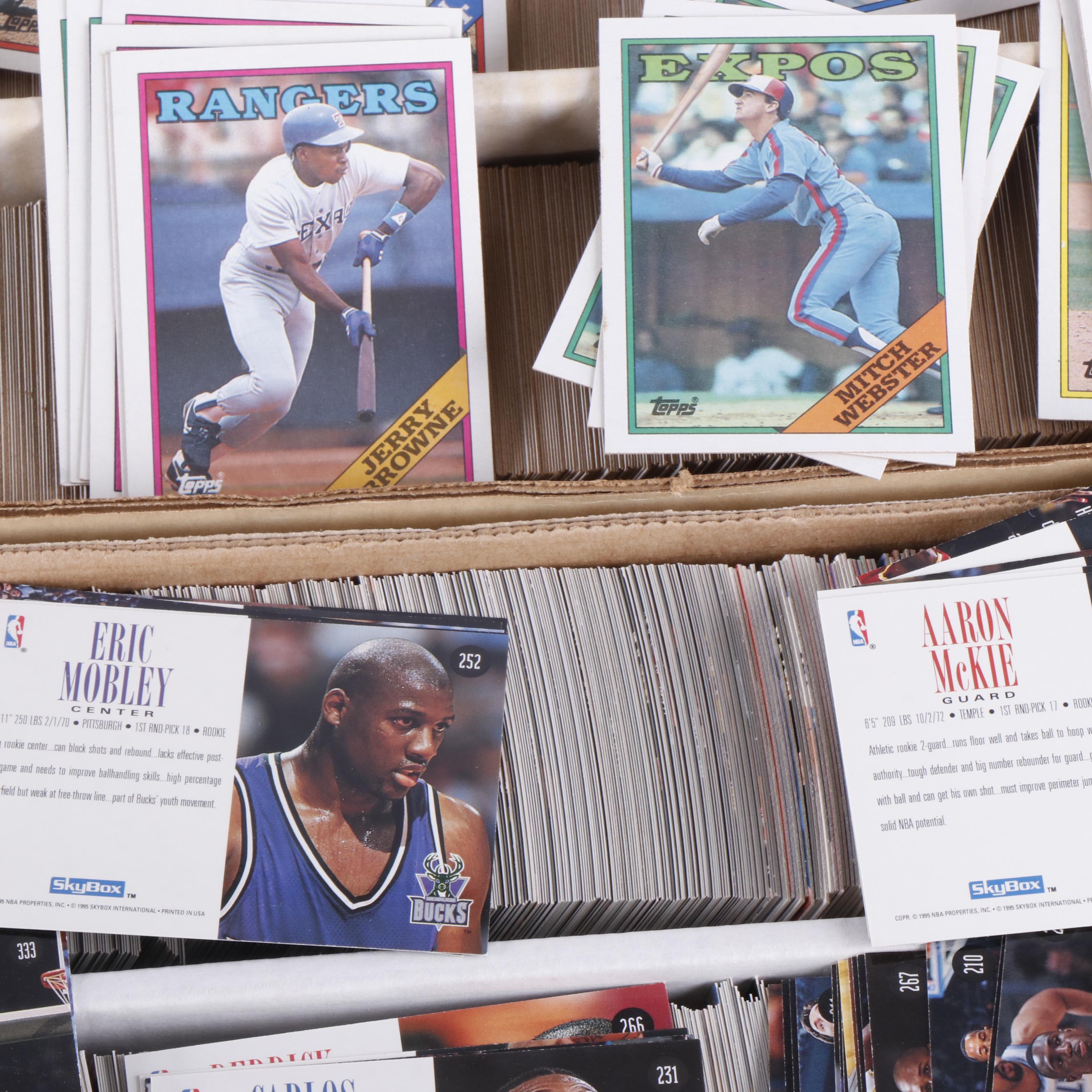 Nearly 18,000 Baseball and Basketball Cards, Including Topps, Upper Deck,