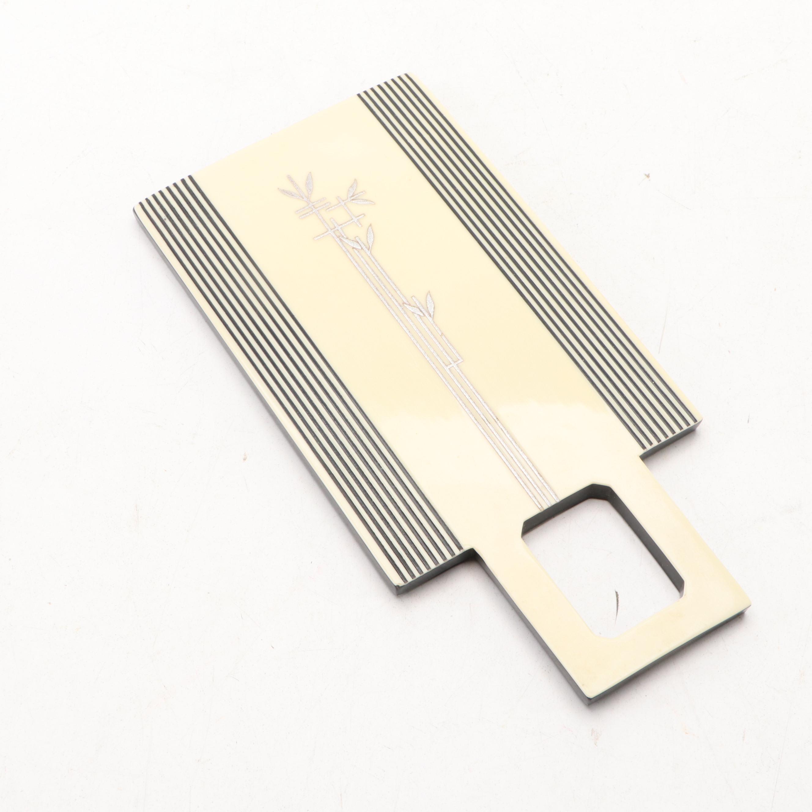 Dupont Art Deco Style Celluloid Vanity Kit with Mirror and Bottle