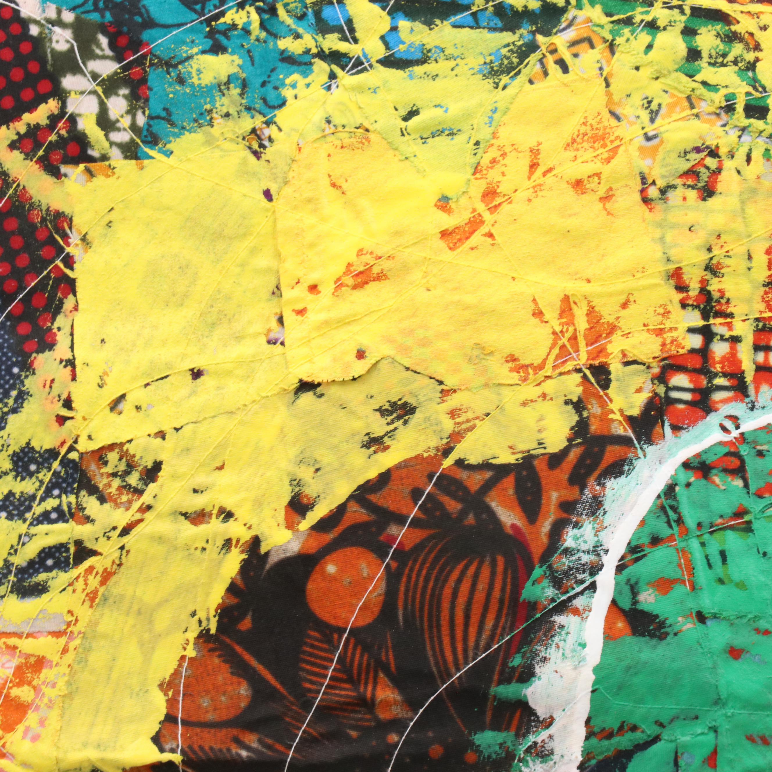 Abiola Idowu Stylized Figural Collage "My Child," 2023