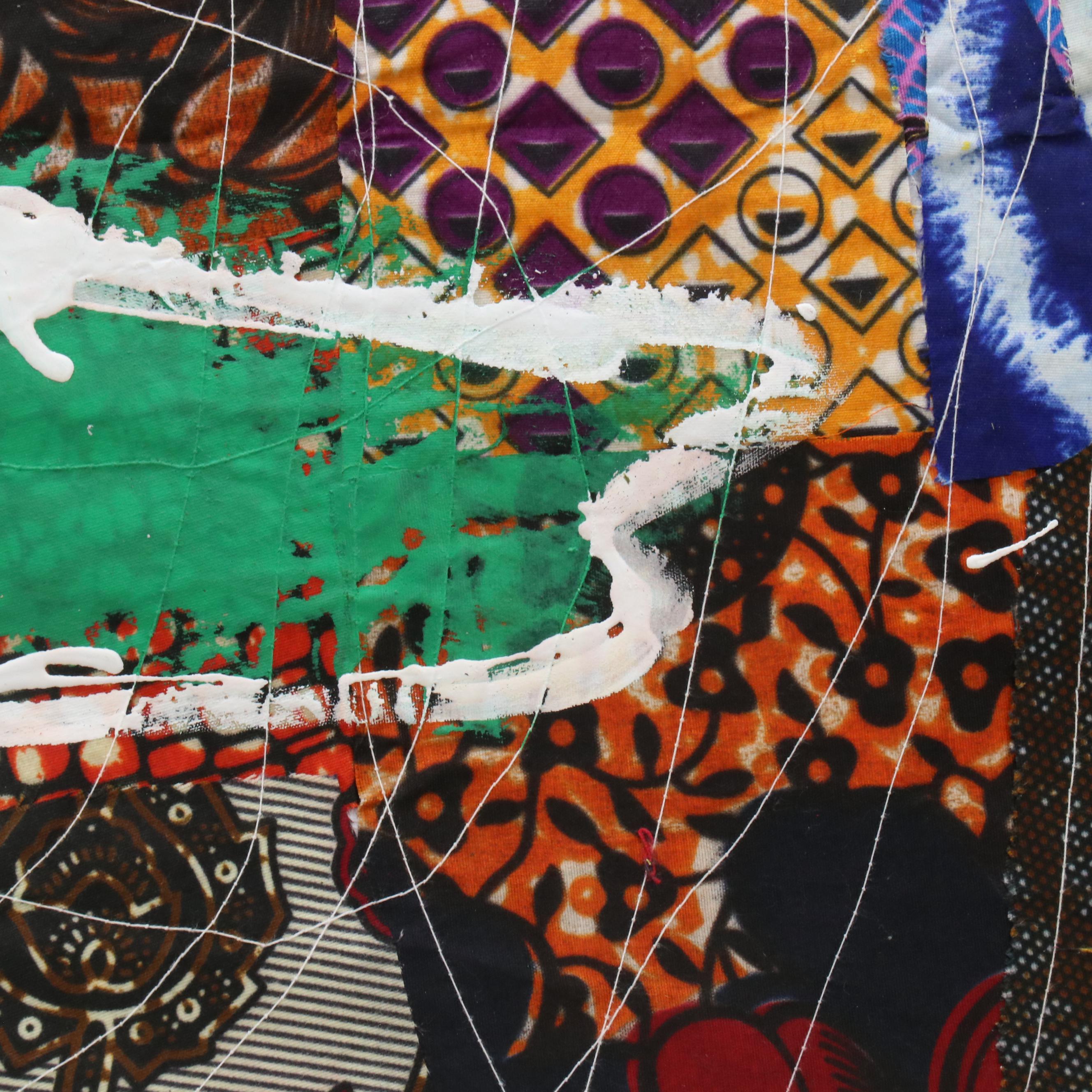 Abiola Idowu Stylized Figural Collage "My Child," 2023