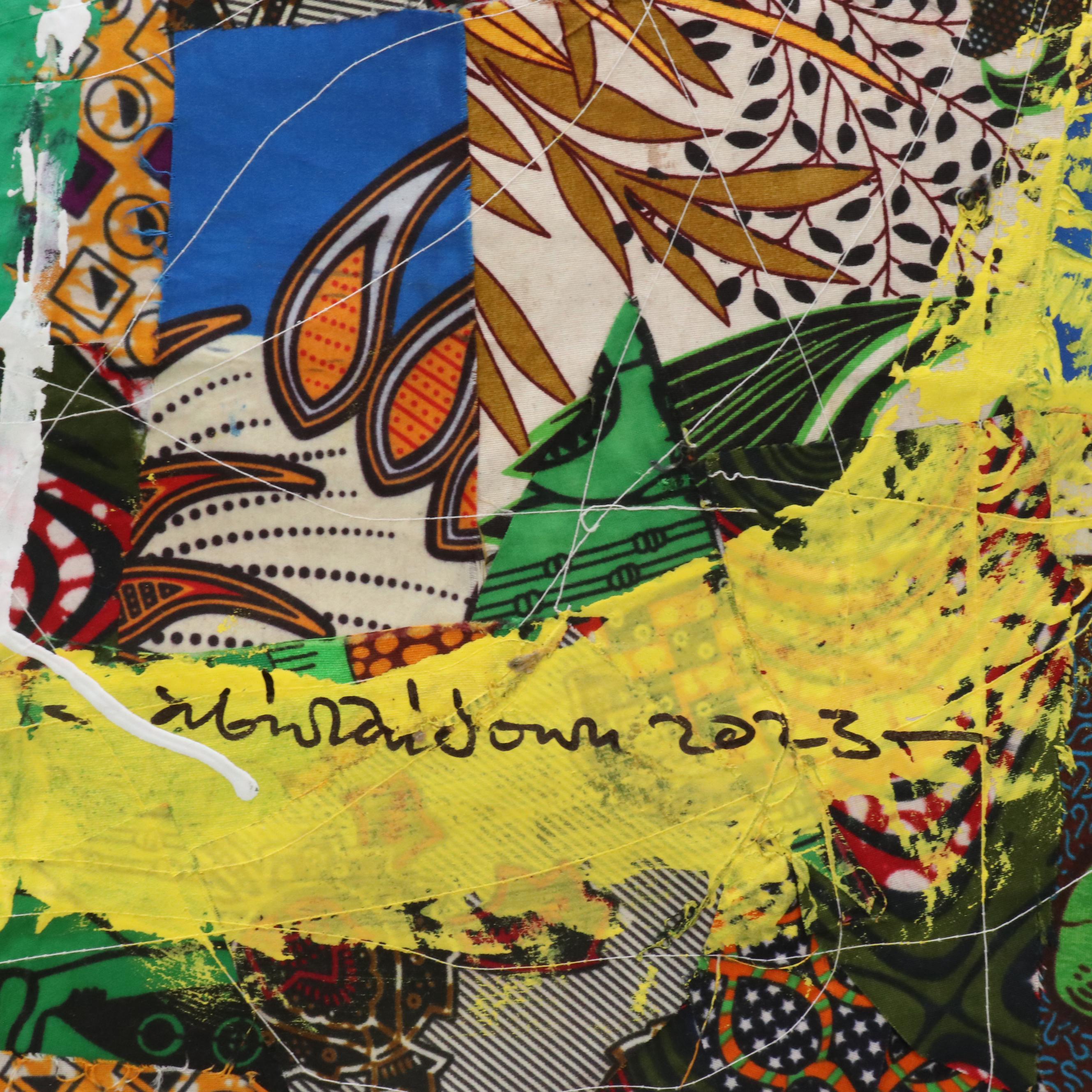 Abiola Idowu Stylized Figural Collage "My Child," 2023