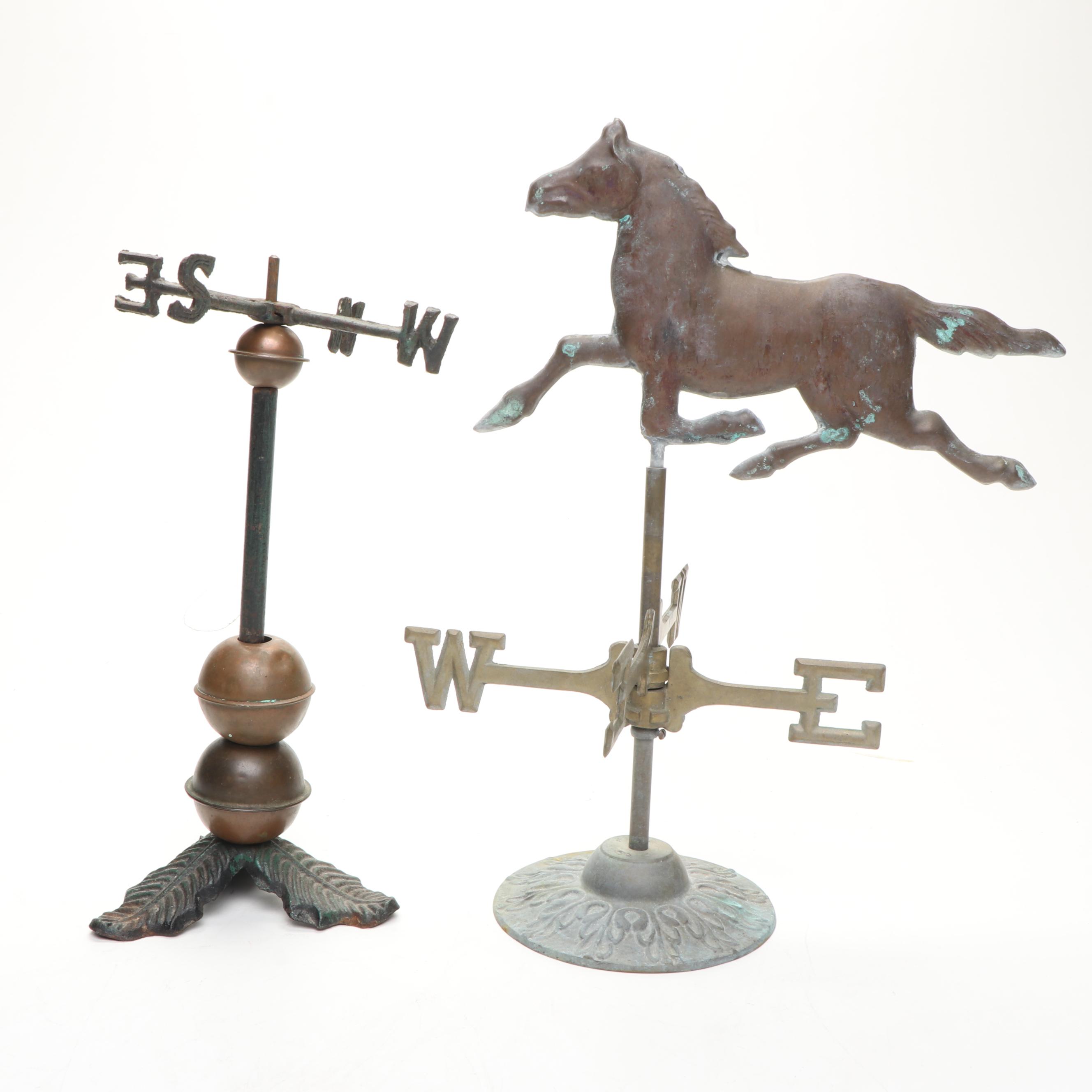 Sigma Cast Reindeer, with Rooster, Trotting Horse, Other Weather Vanes
