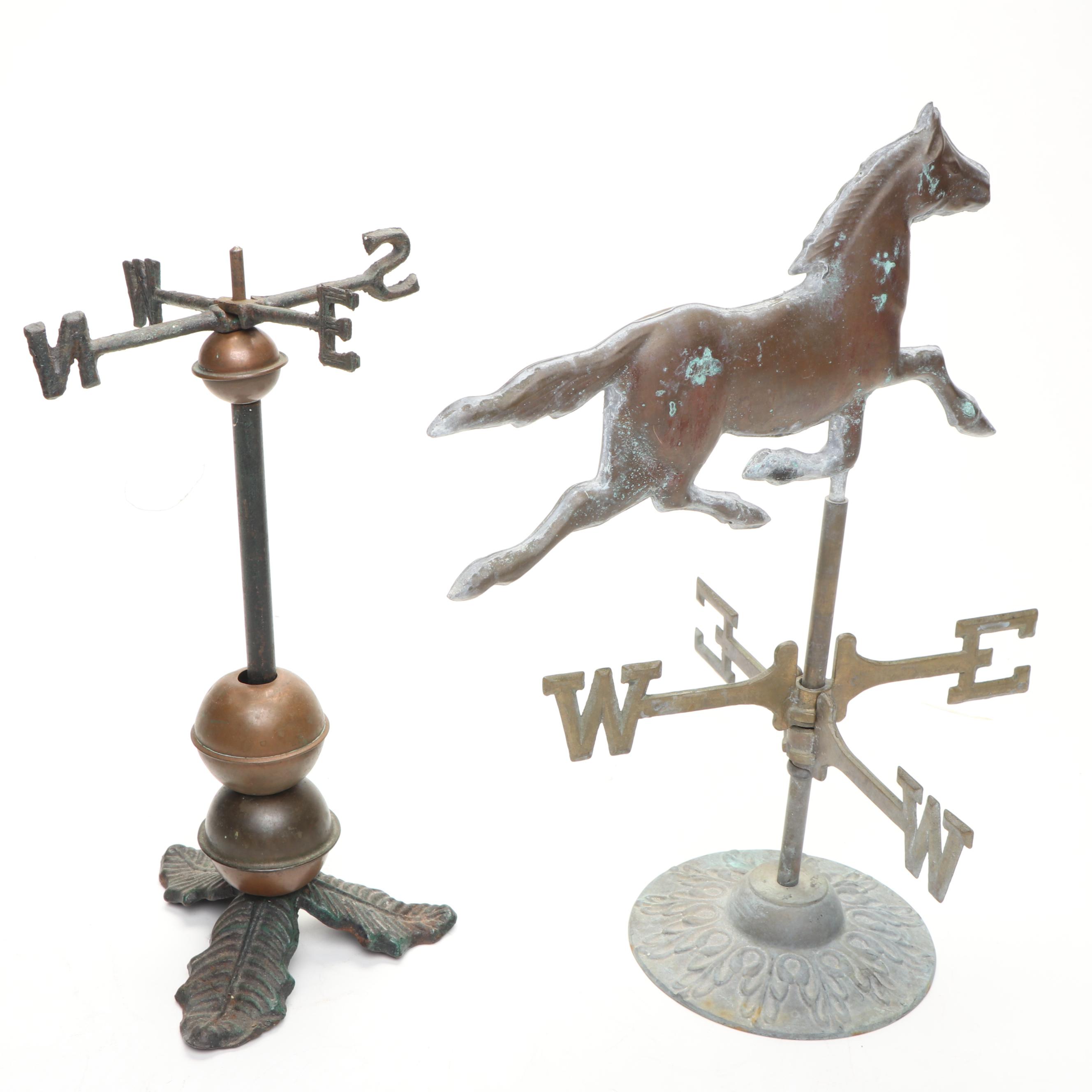 Sigma Cast Reindeer, with Rooster, Trotting Horse, Other Weather Vanes