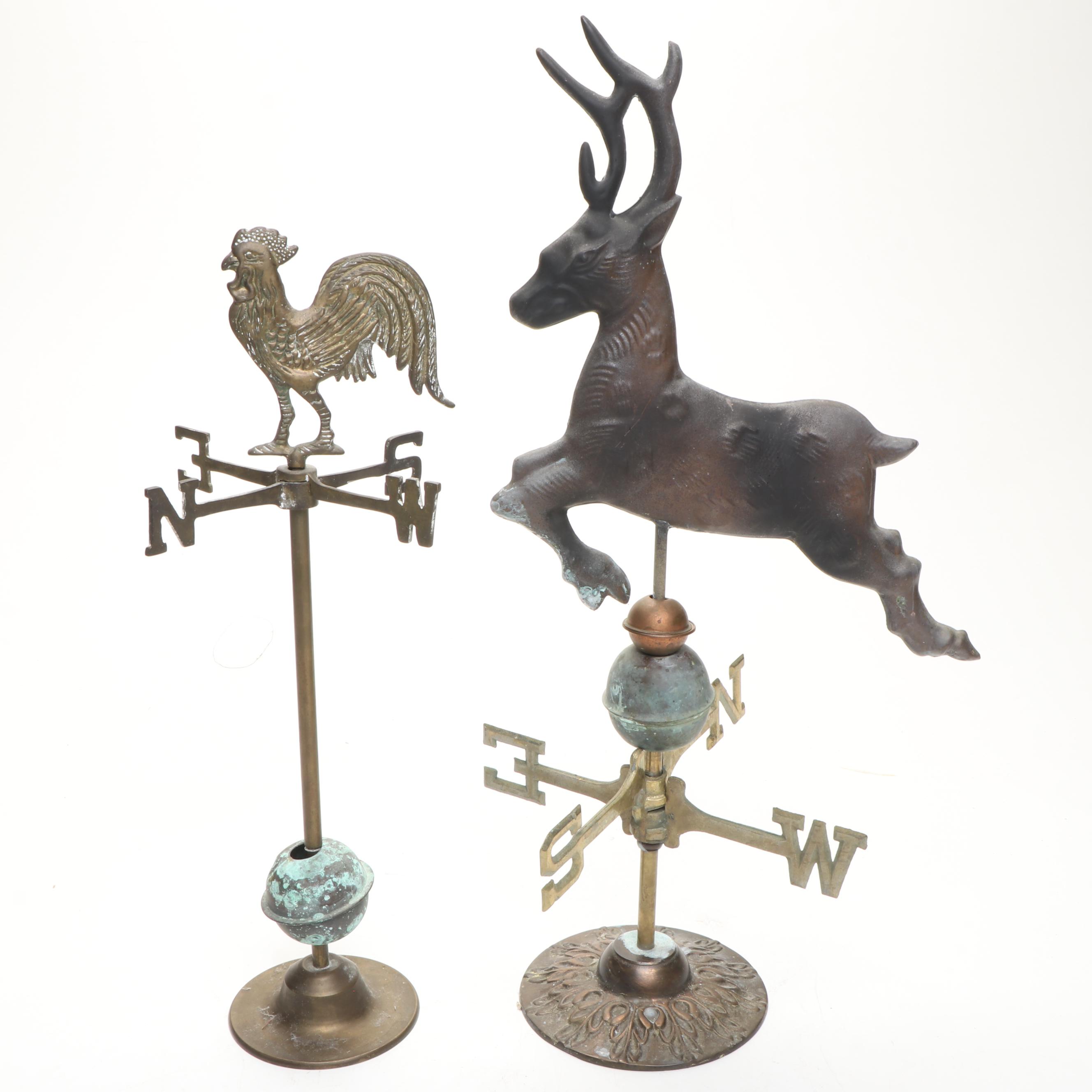 Sigma Cast Reindeer, with Rooster, Trotting Horse, Other Weather Vanes