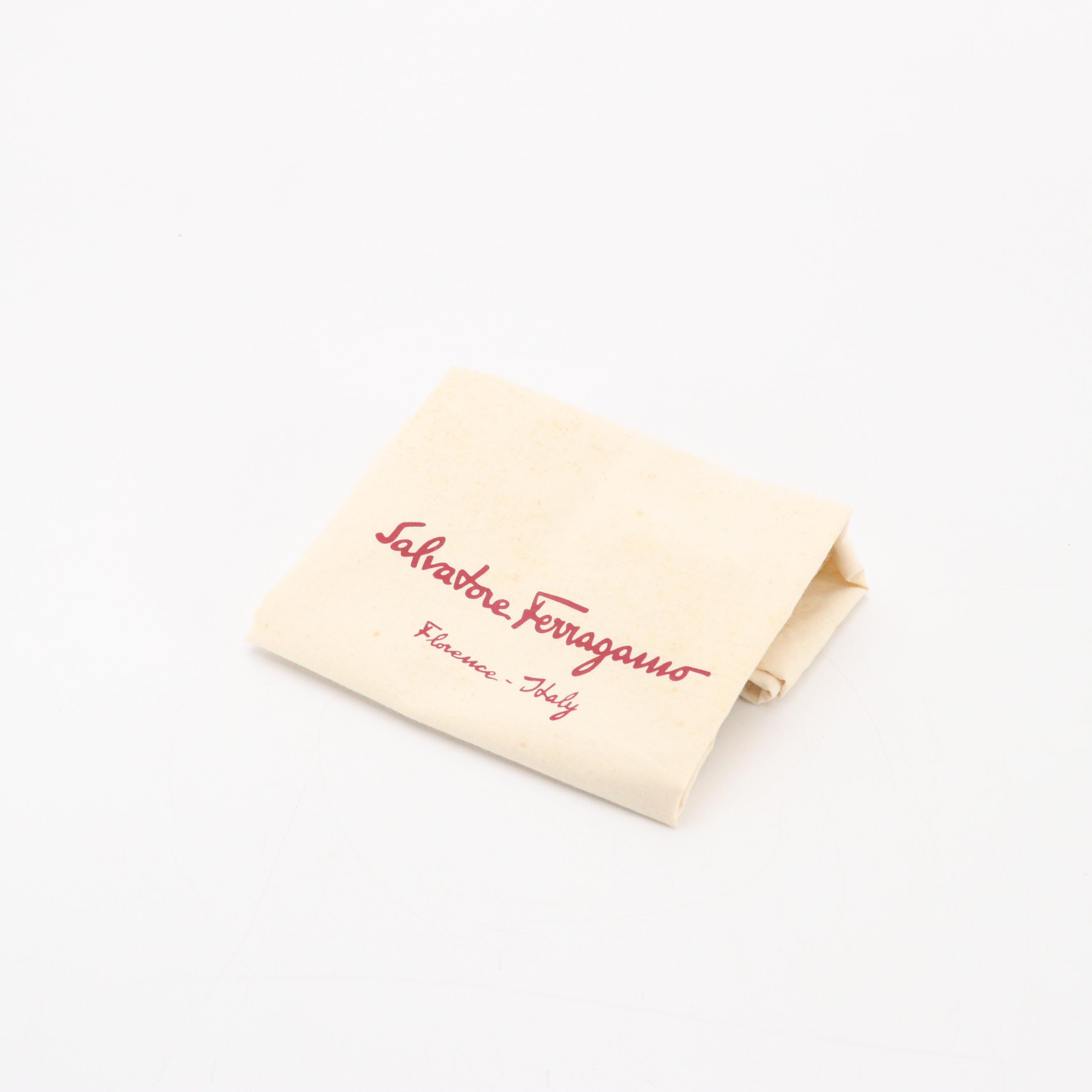 Salvatore Ferragamo Gancini Shoulder Tote in Black Leather