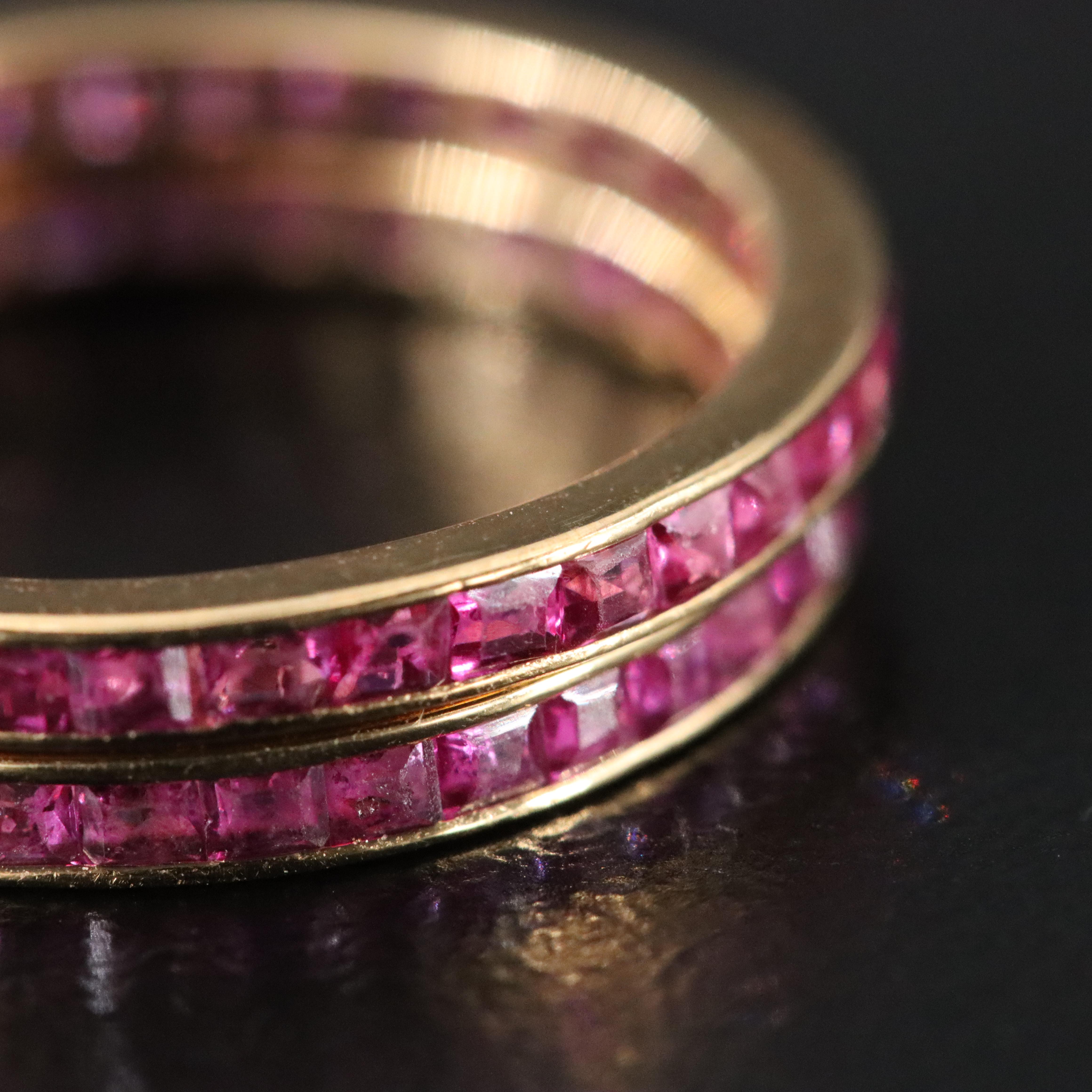 14K Ruby Eternity Bands