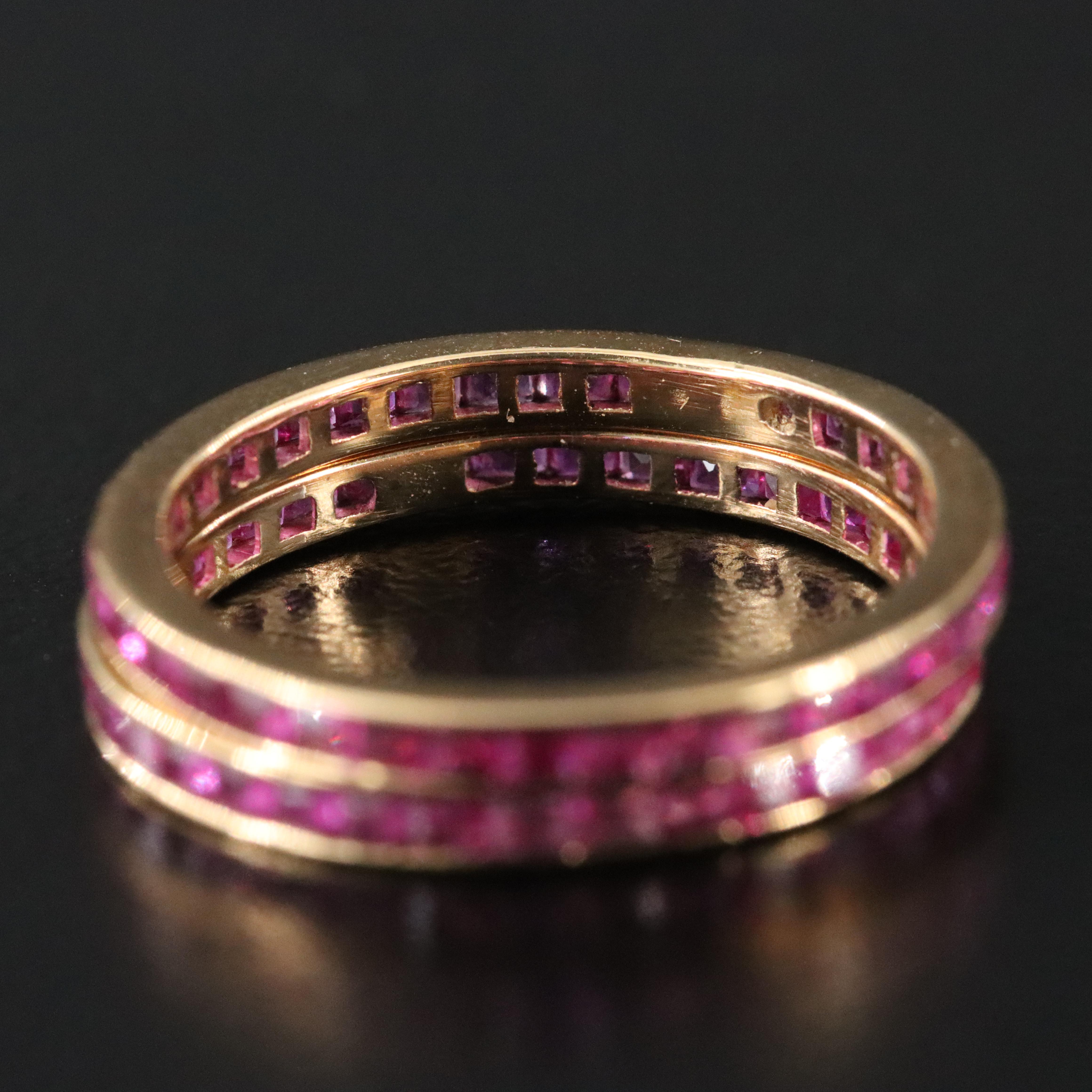 14K Ruby Eternity Bands