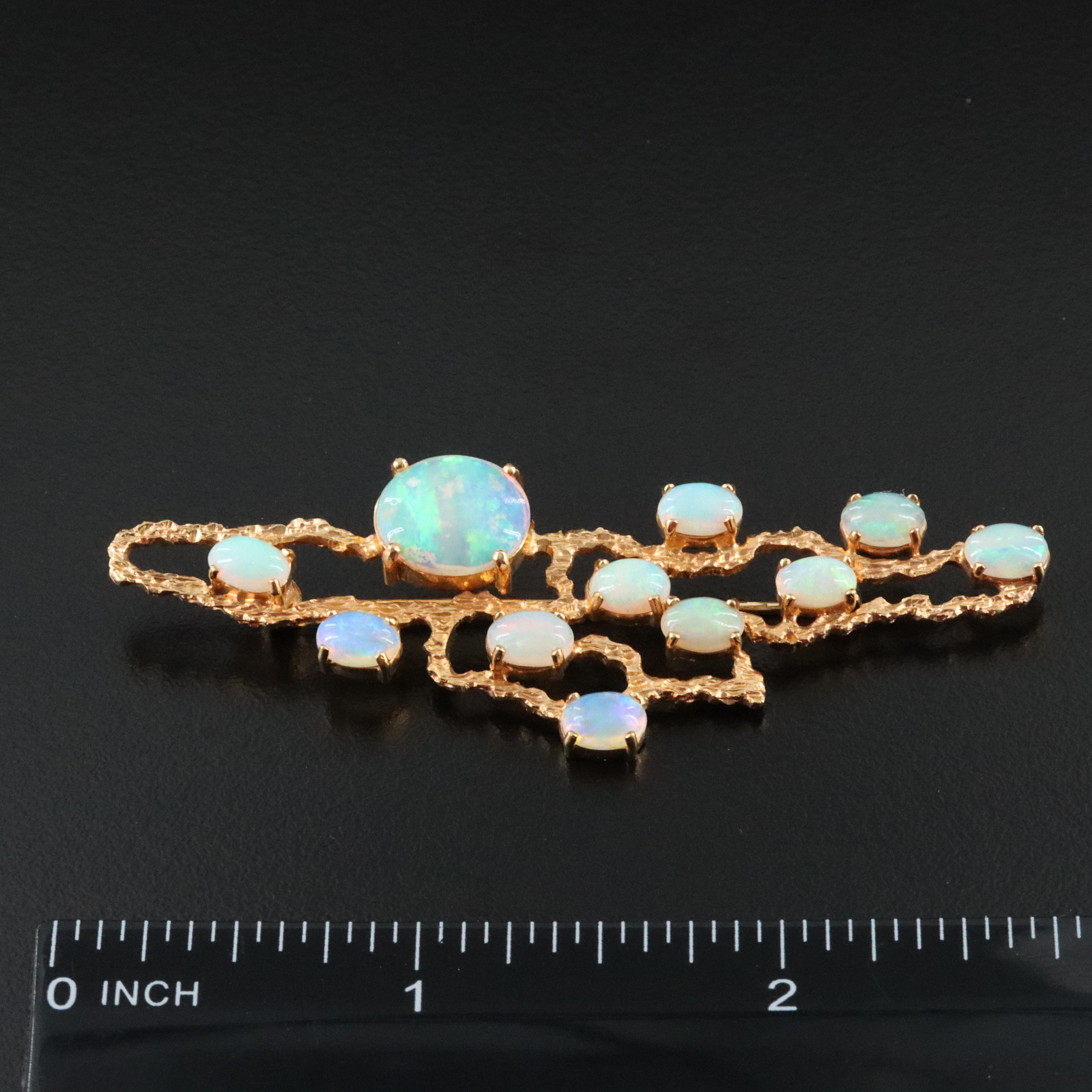 14K Opal Brooch
