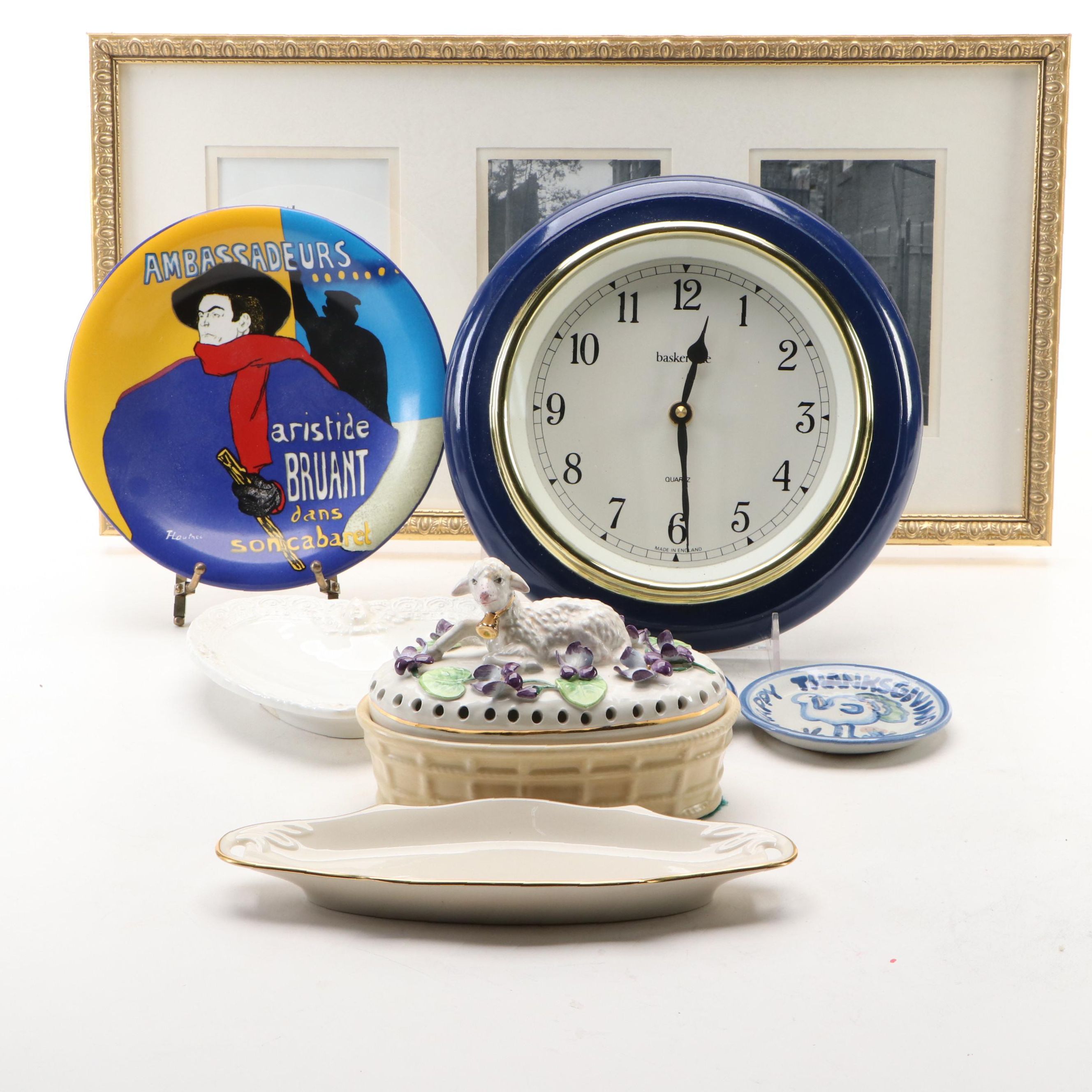 Lautrec Poster Decorative Ceramic Plate with MA Hadley Dishes and Other Decor