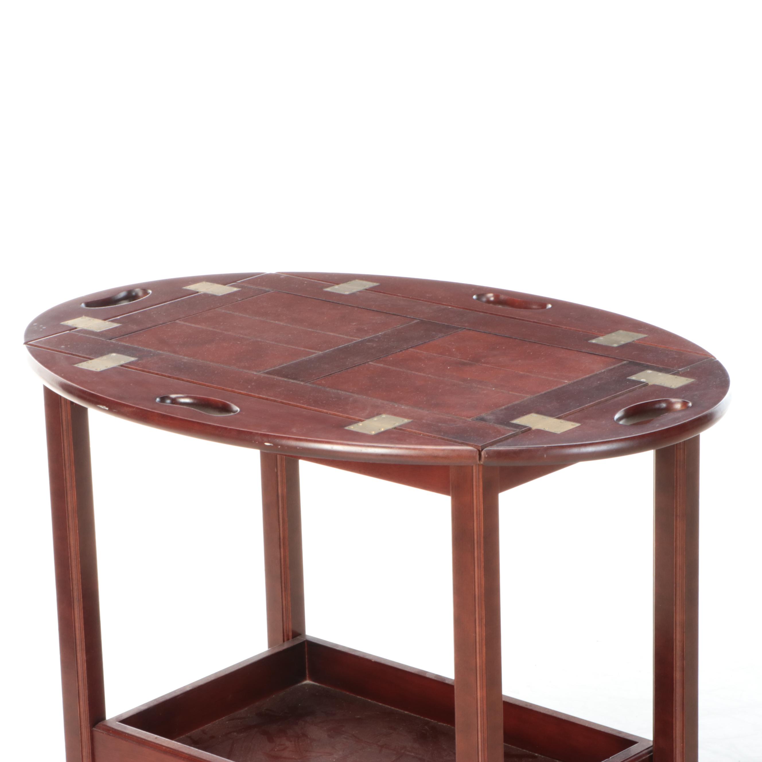 The Bomaby Company Wooden Butler's Tray Table