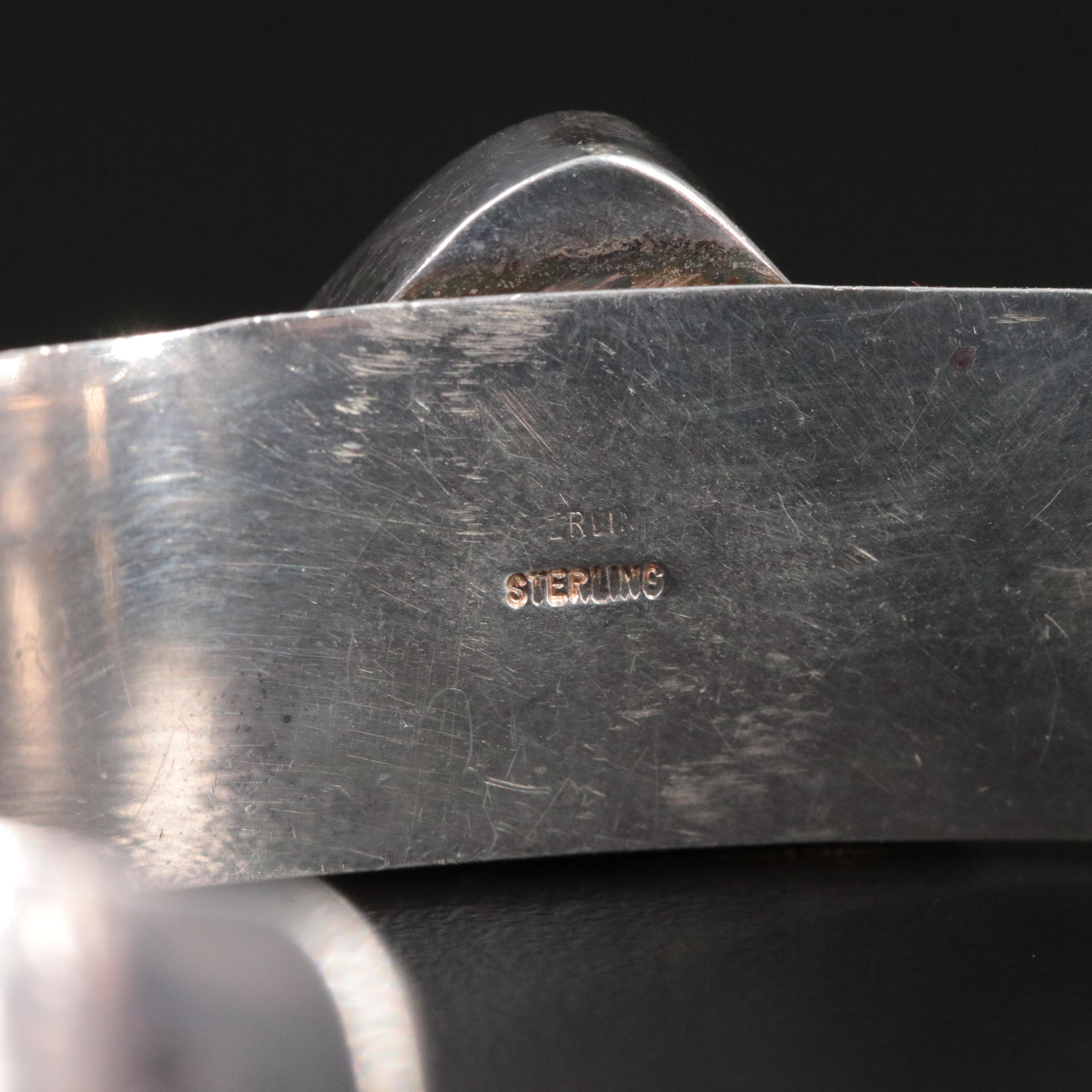 Southwestern Sterling and Turquoise Cuff