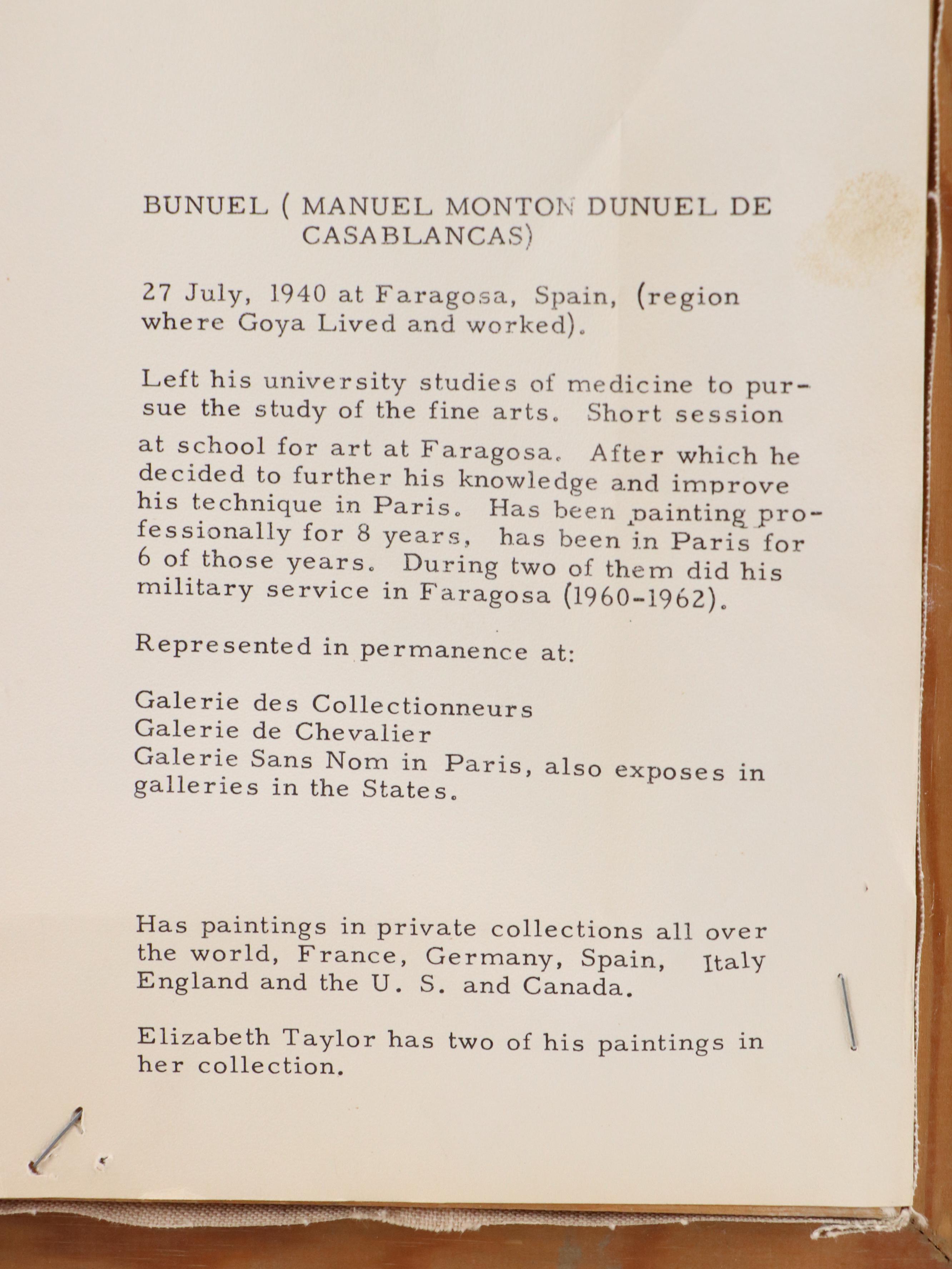 Bunuel Expressionist Style Still Life with Fruit and Potted Plant, 1967