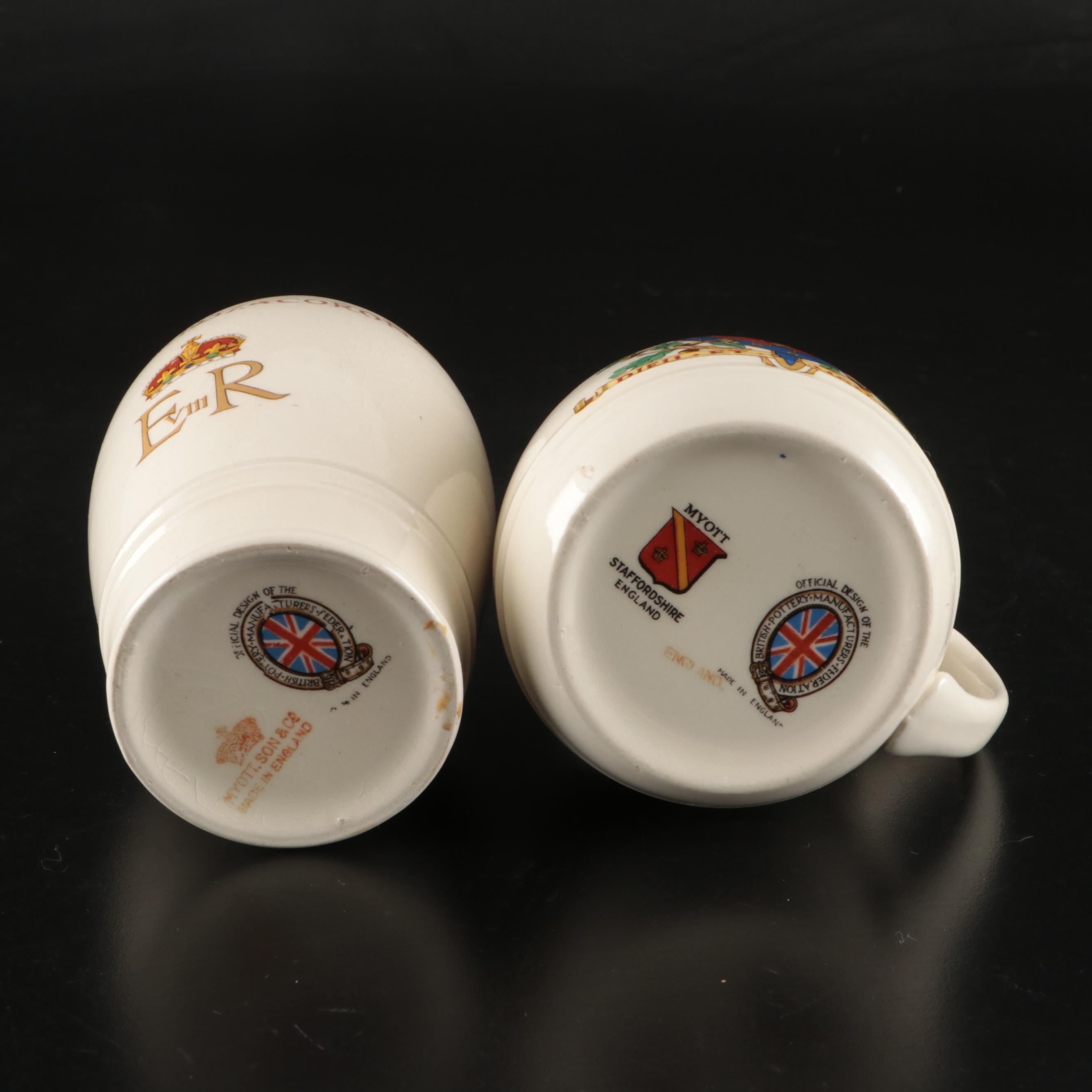 British Royal Commemorative Ceramic Trinket Dishes and Cups