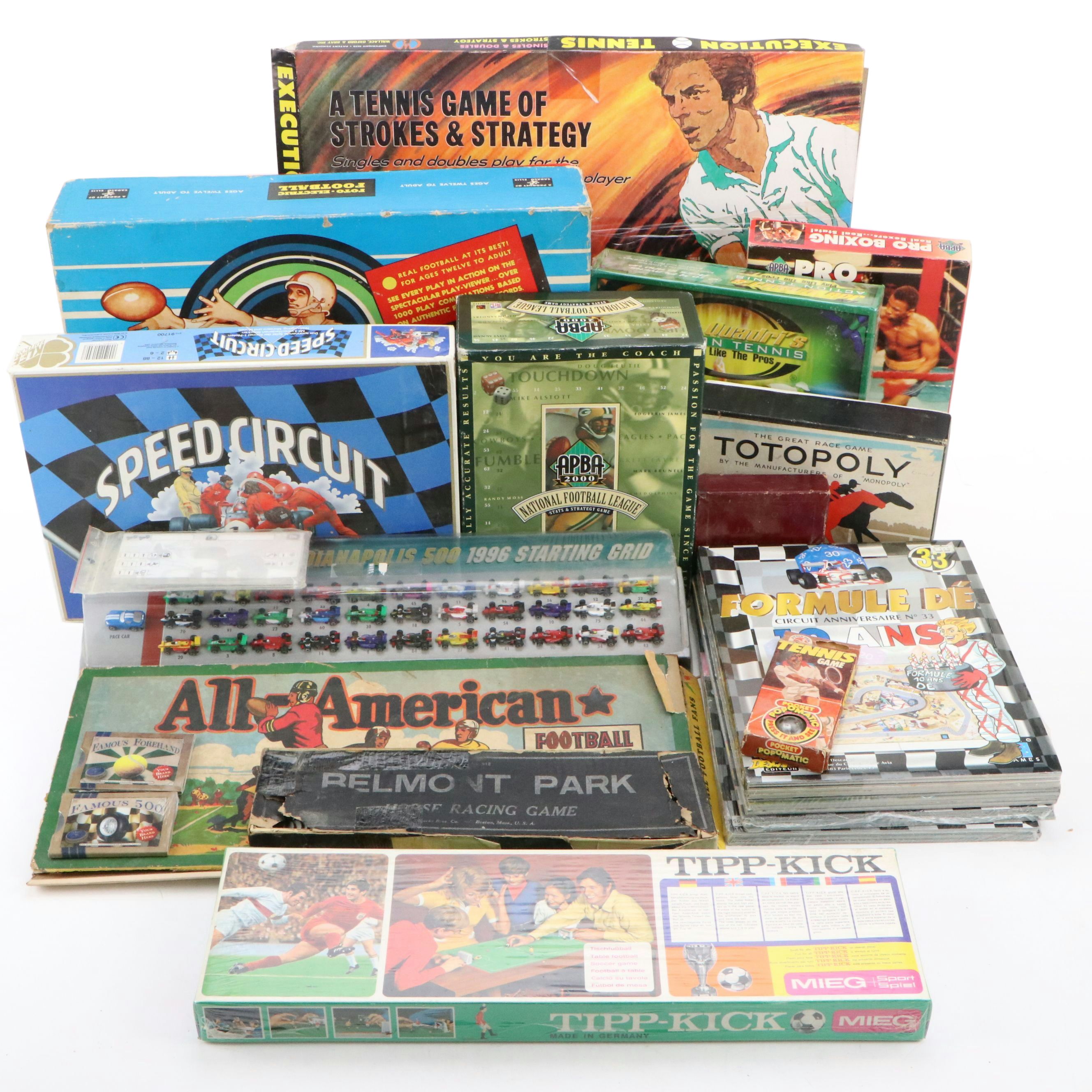"Speed Circuit" "All-American", "APBA 2000",  and More Sports Themed Board Games