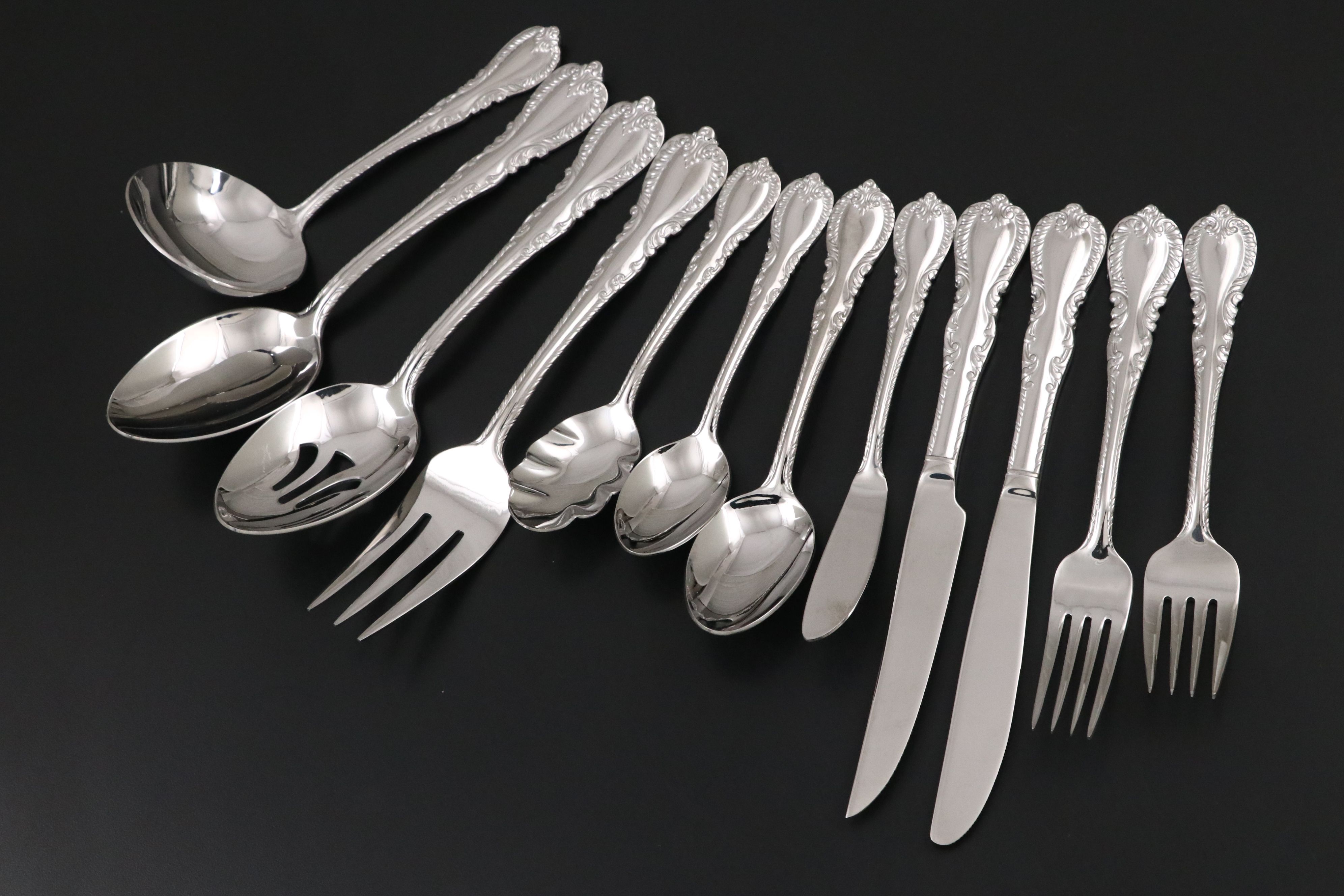 Reed & Barton "Louis Philippe" Stainless Steel Flatware, 20th Century
