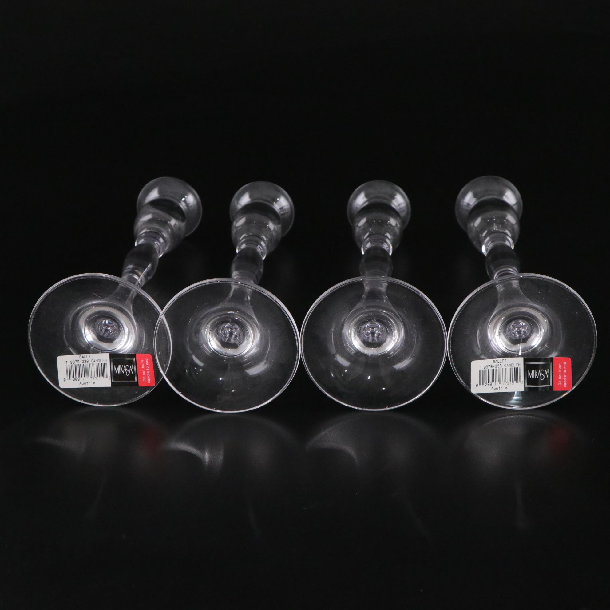 Mikasa "Ballet" Crystal Candlesticks with Fostoria "Grace" Bud Vase and More