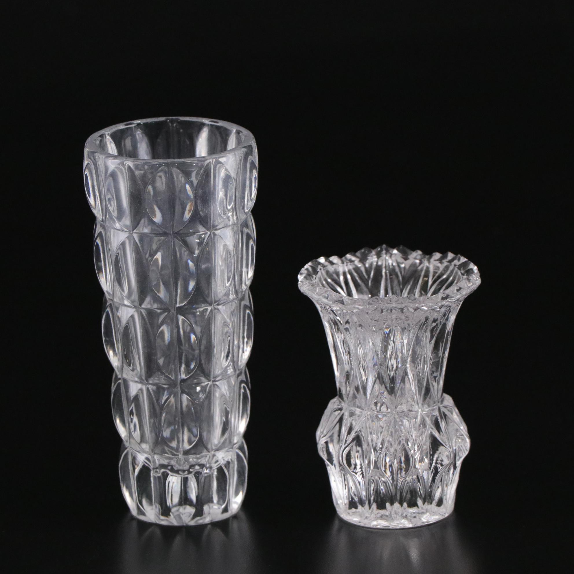 Mikasa "Ballet" Crystal Candlesticks with Fostoria "Grace" Bud Vase and More